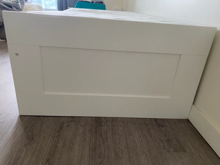 White Daybed with Two Drawers and Aloe Vera Mattress - photo 3