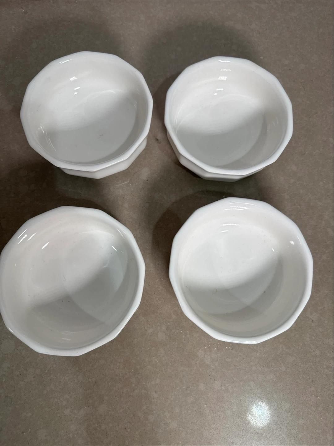 Set of 4 White Ceramic Ramekins - photo 2
