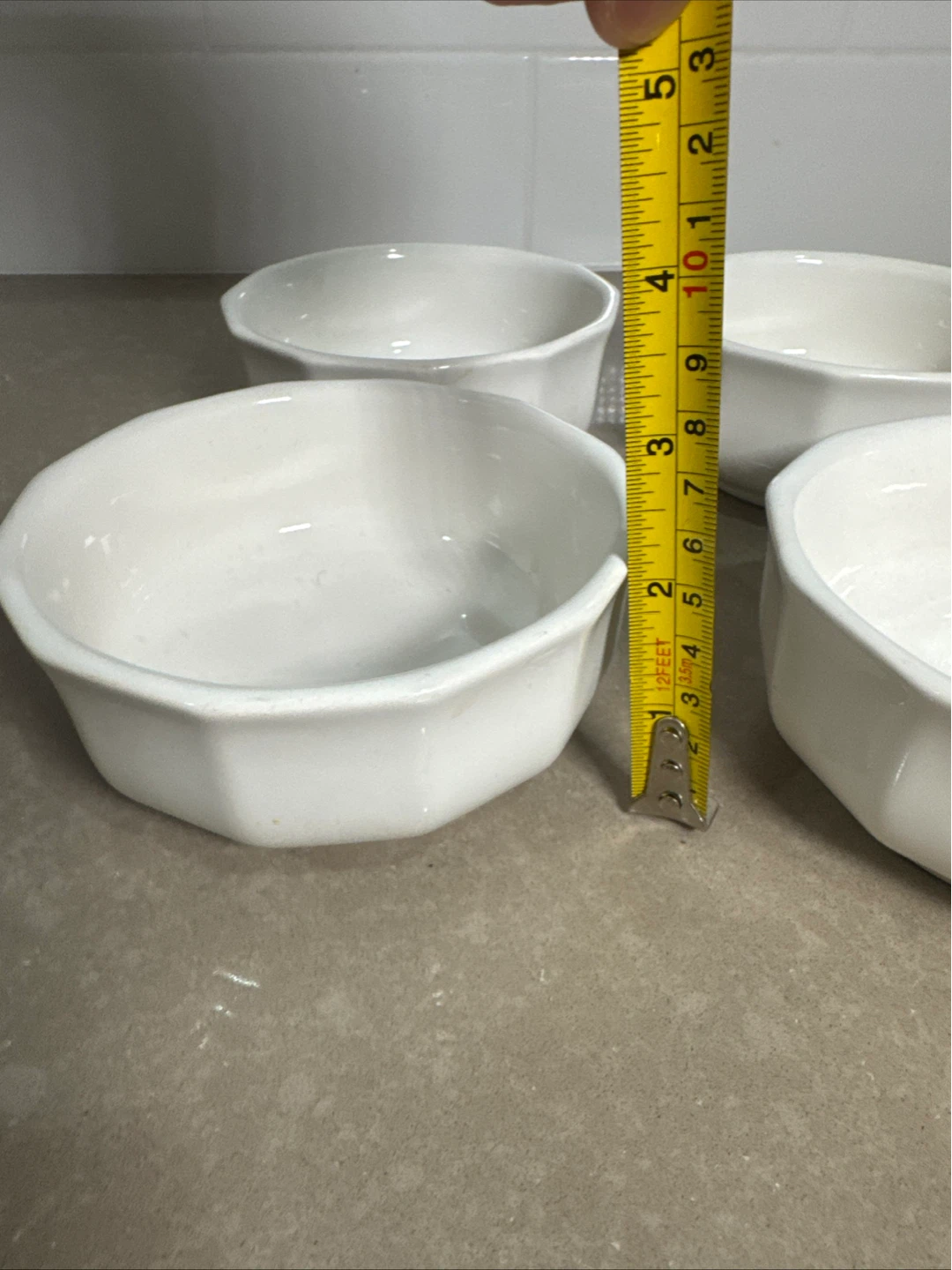 Set of 4 White Ceramic Ramekins - photo 4