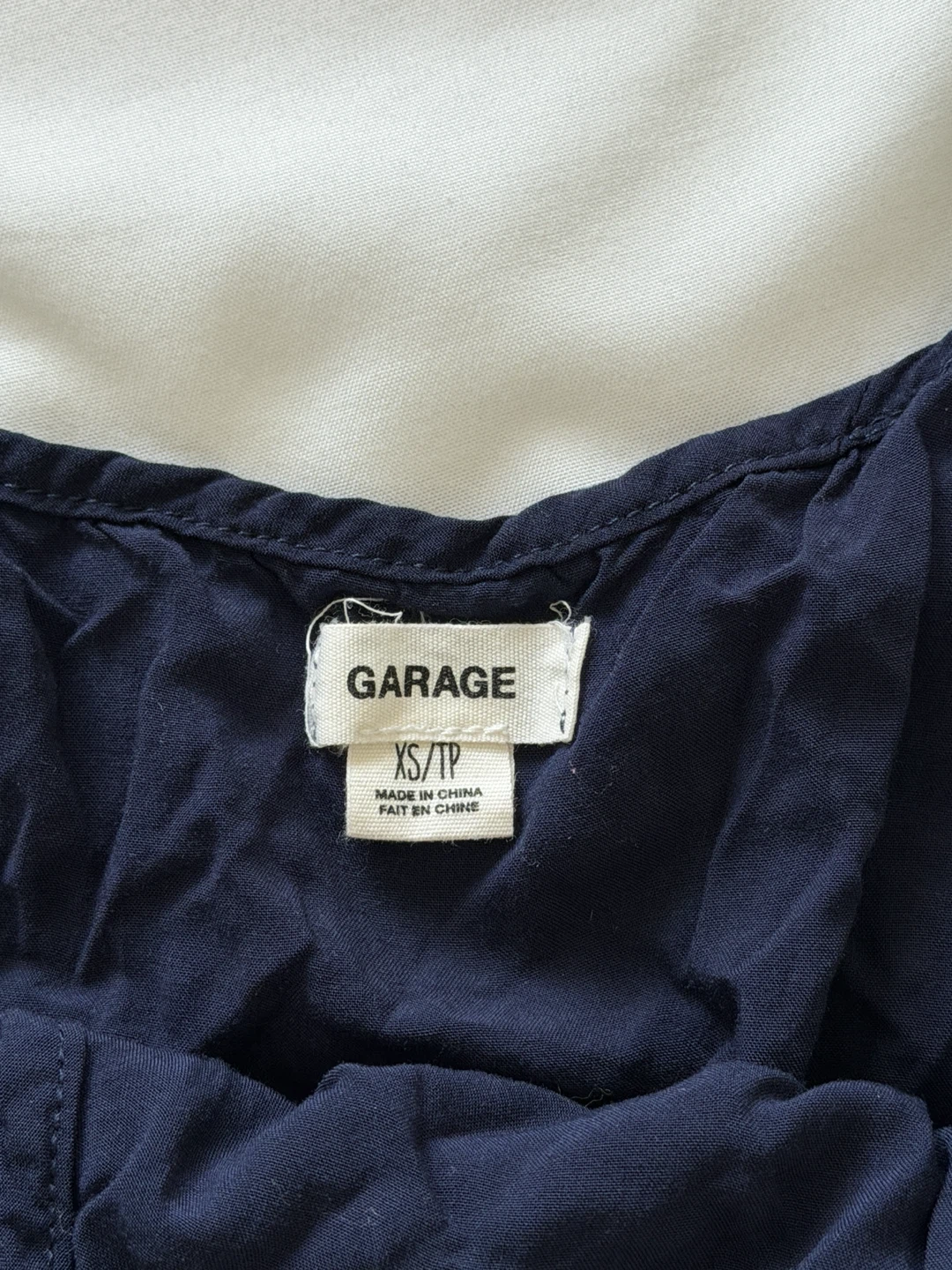 Garage Navy Blue Romper with White Floral Print - photo 2