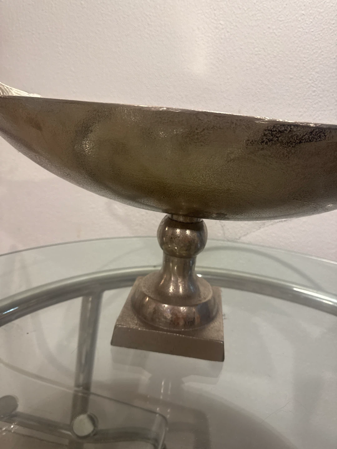 Decorative Metal Tray with Antler Handles - photo 4