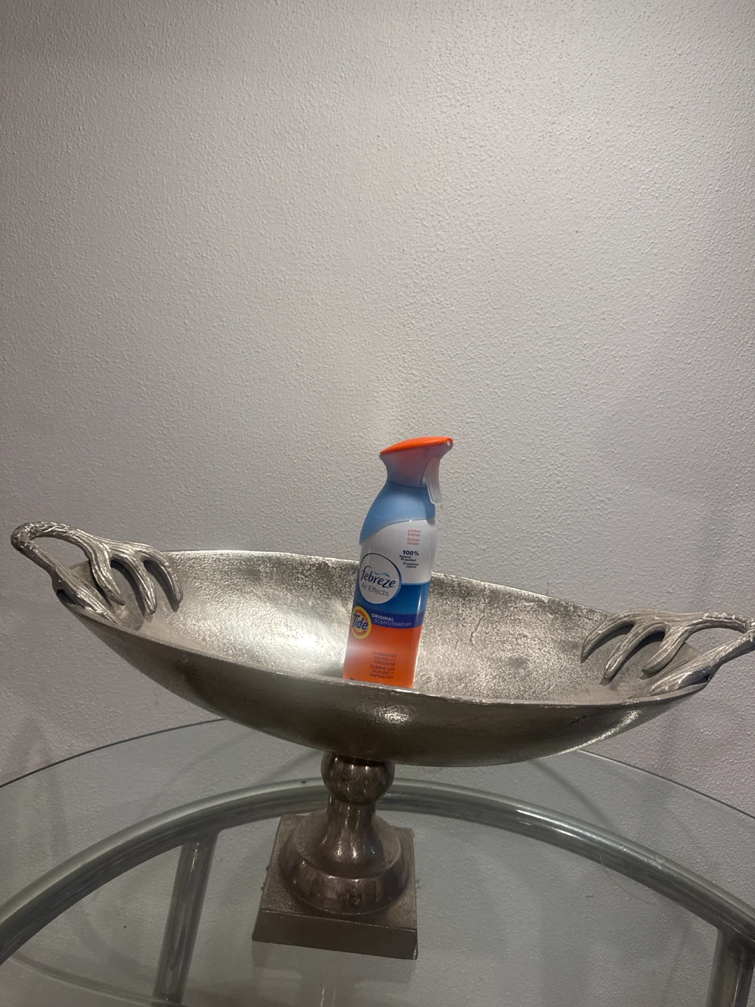 Decorative Metal Tray with Antler Handles - photo 5