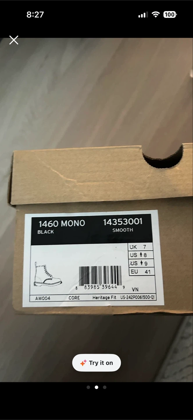 Dr. Martens 1460 Mono Black Smooth Boots - photo 2