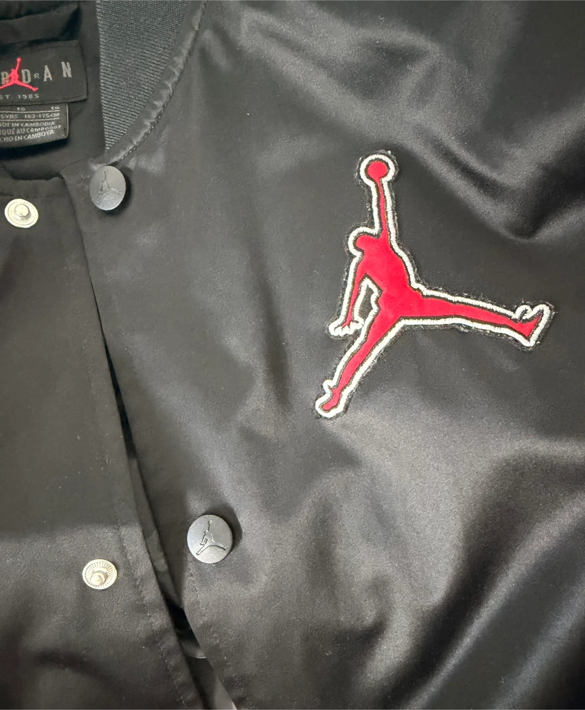 Jordan Black Varsity Jacket XL (13-15 Years) - photo 2