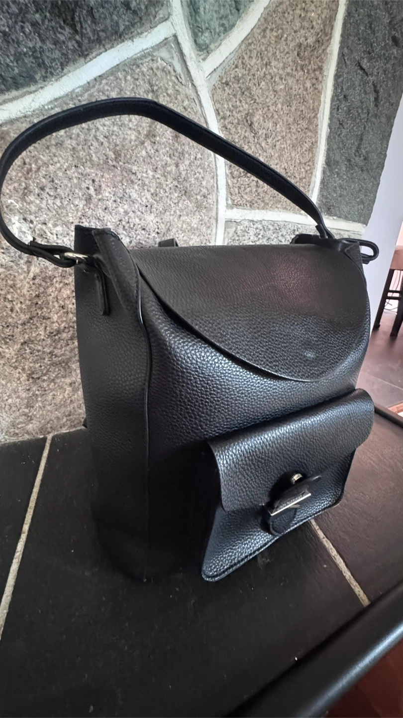 Black Faux Leather Backpack Purse - photo 2