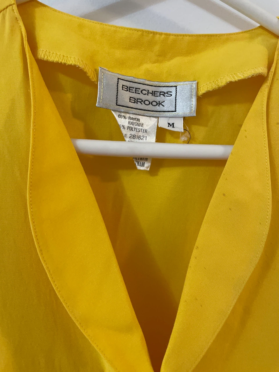 Beechers Brook Yellow Sleeveless Blouse - Medium - photo 2