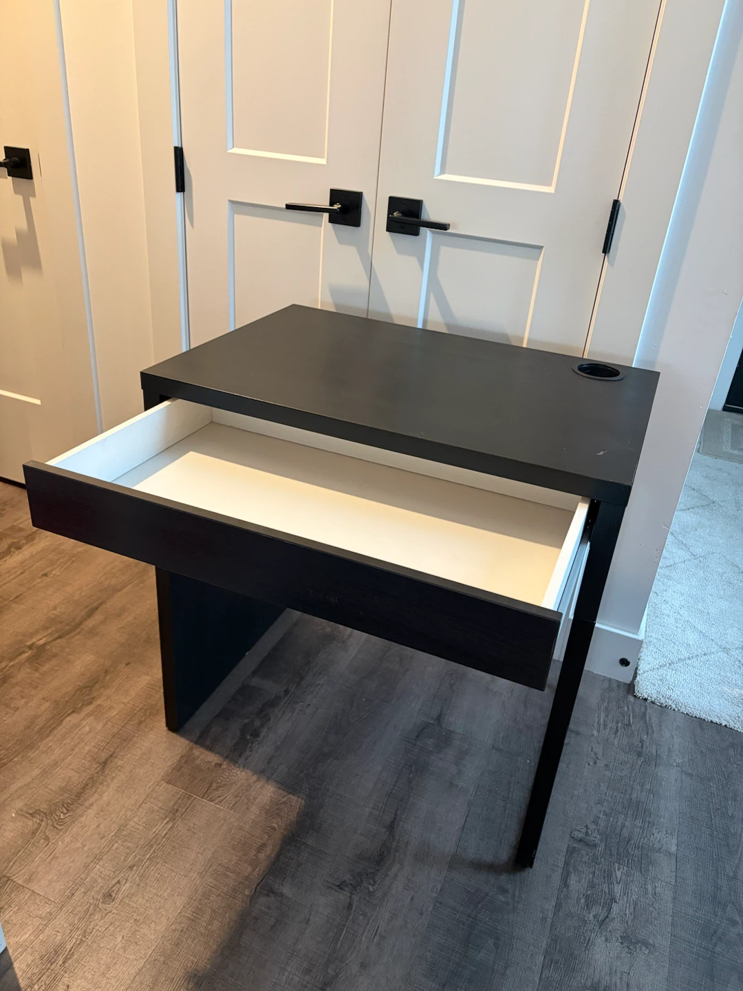 IKEA MICKE desk in black brown colour - photo 2