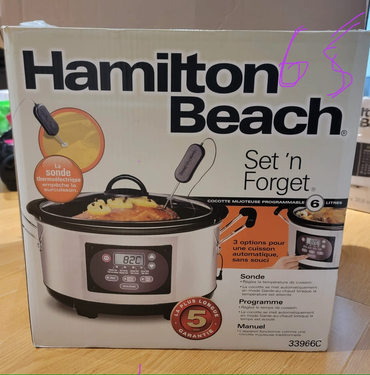 Hamilton beach slow cooker used thrice only