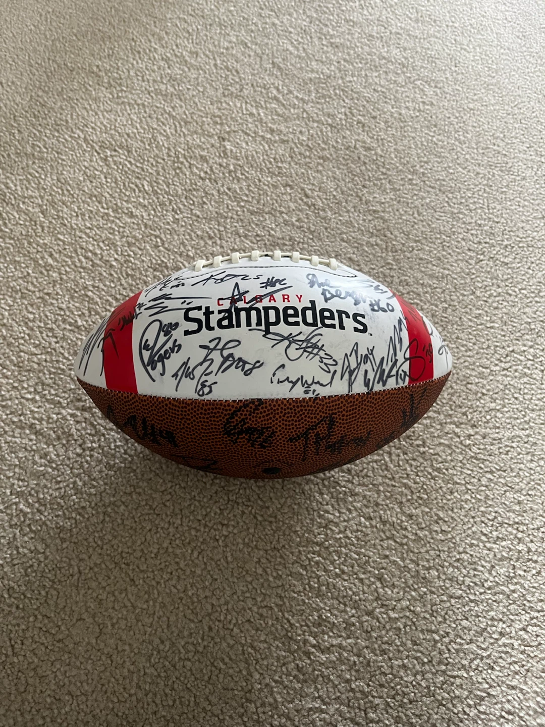 Stampeders Autographed Football