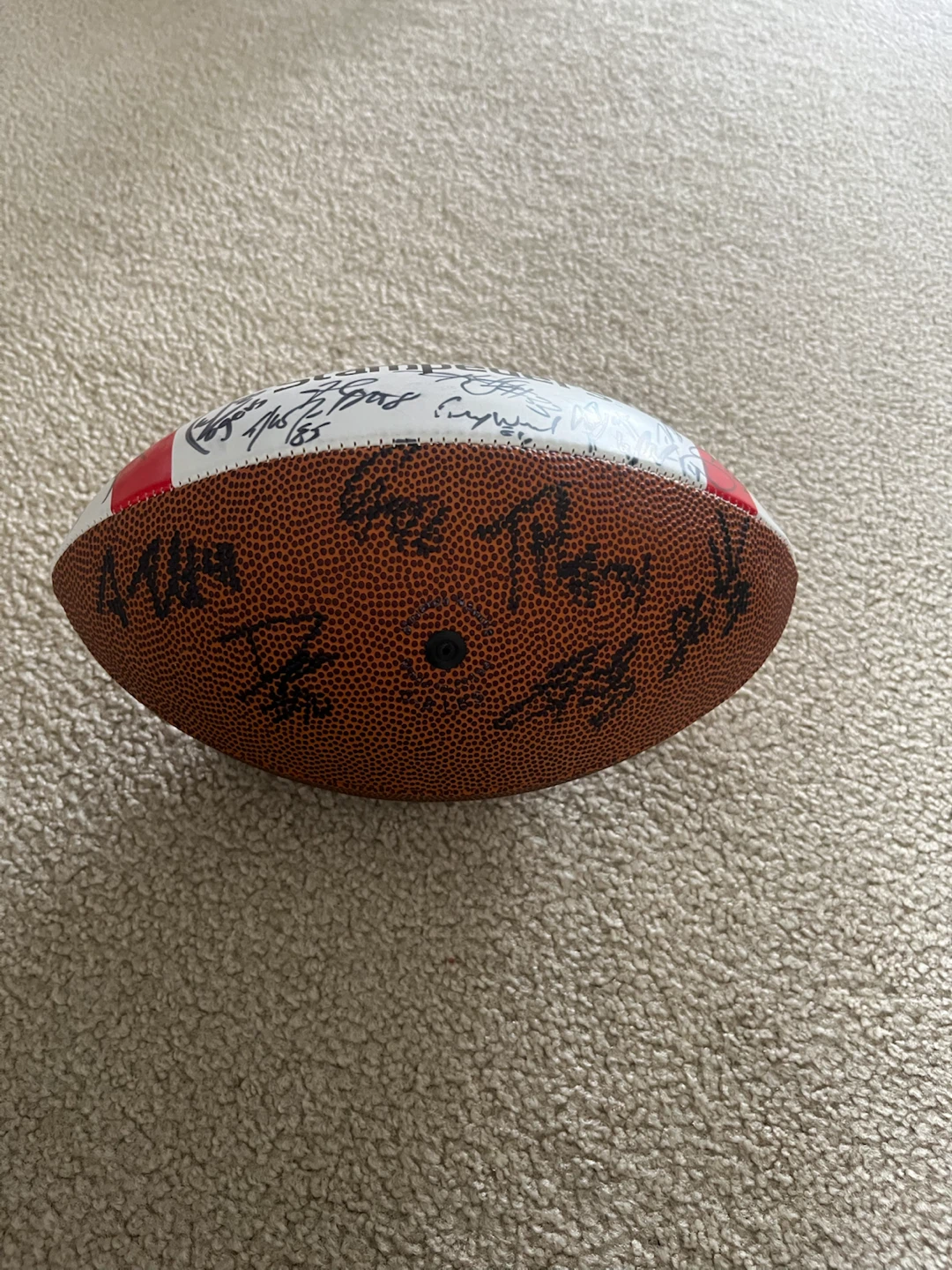 Stampeders Autographed Football - photo 3