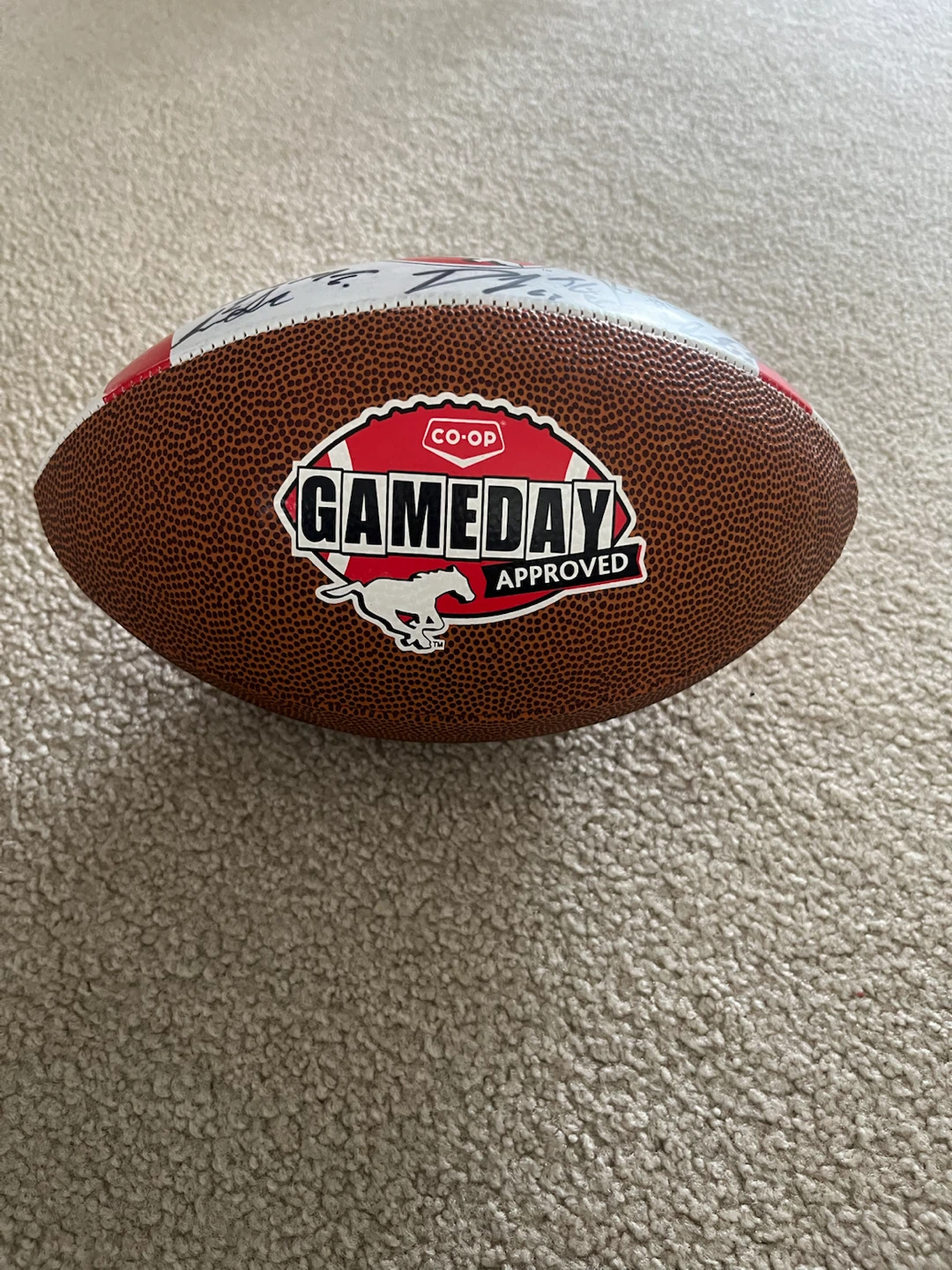 Stampeders Autographed Football - photo 4