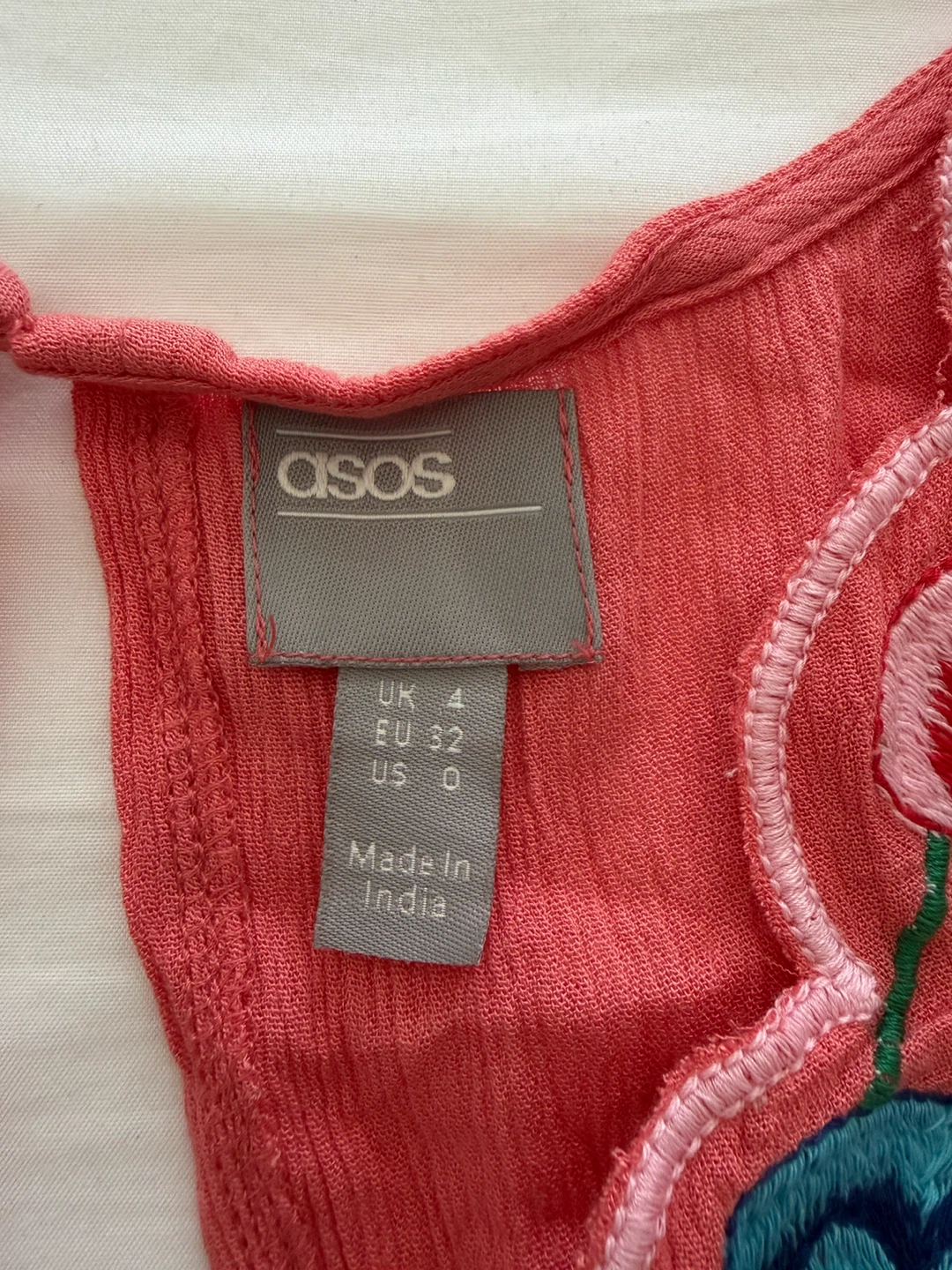 ASOS Embroidered Romper - Coral - photo 2