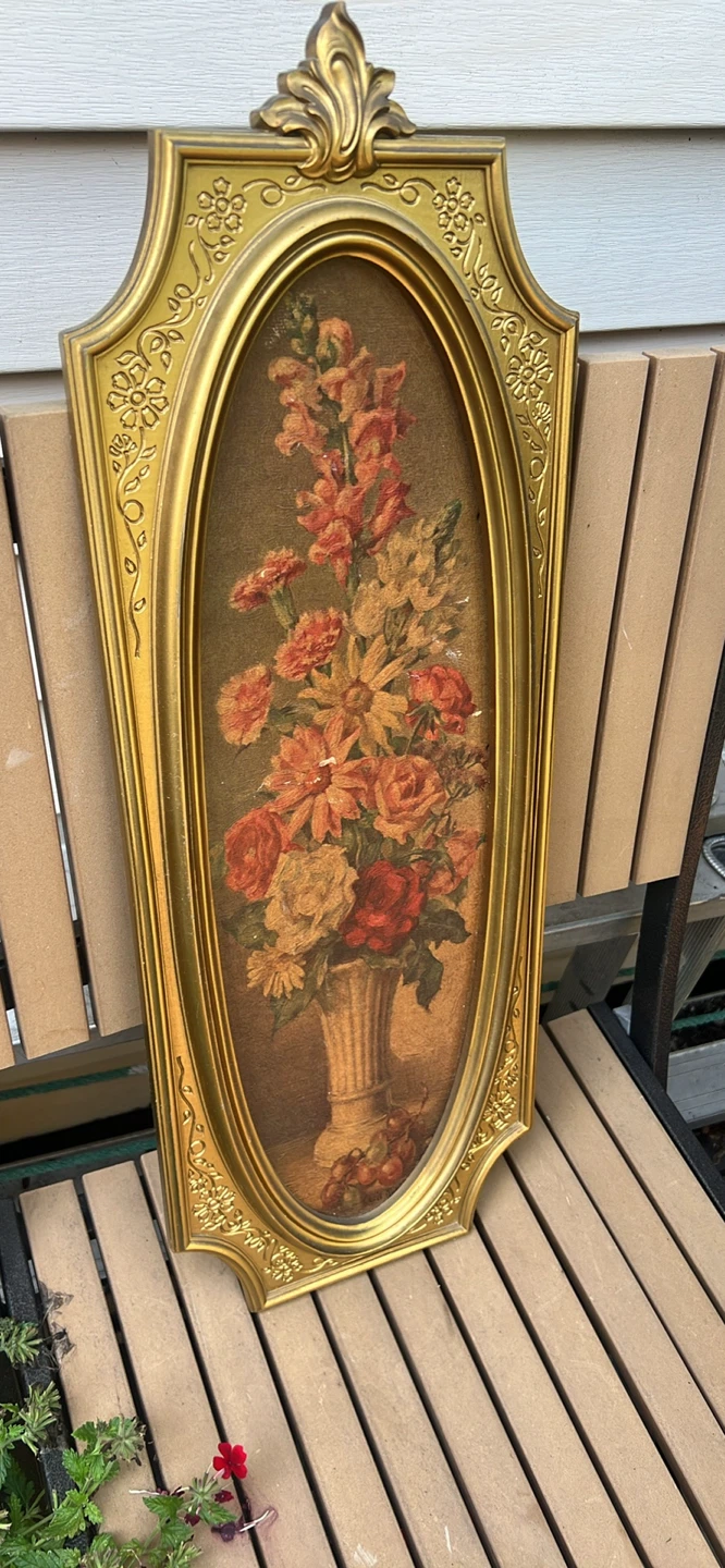 Vintage Oval Floral Wall Art - photo 2