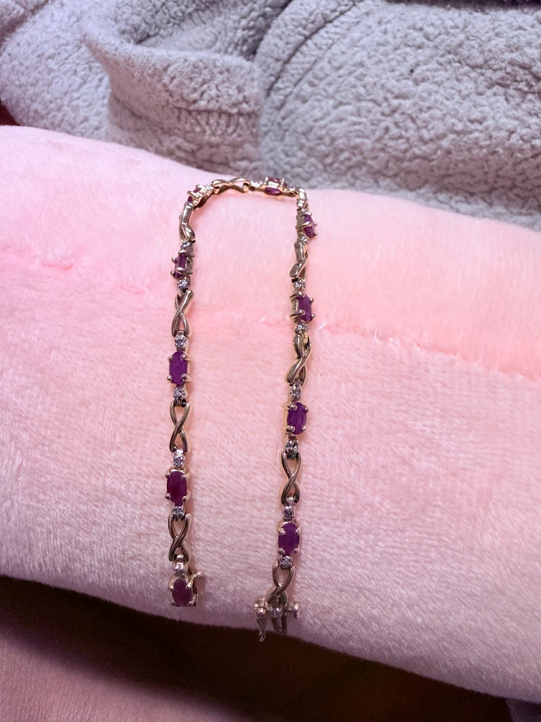Ruby and Diamond Tennis Bracelet
