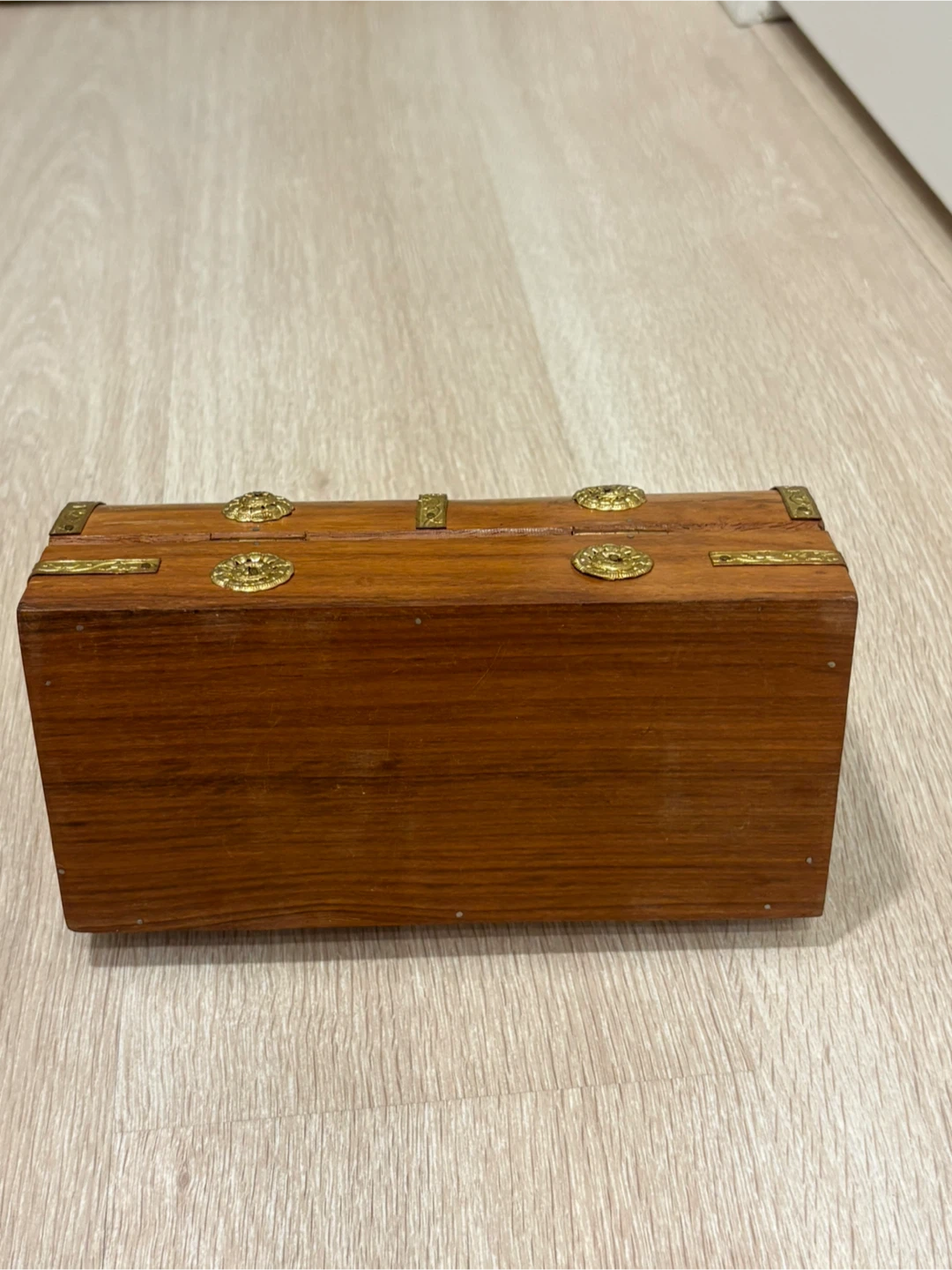 Wooden Trinket Box with Brass Accents - photo 3