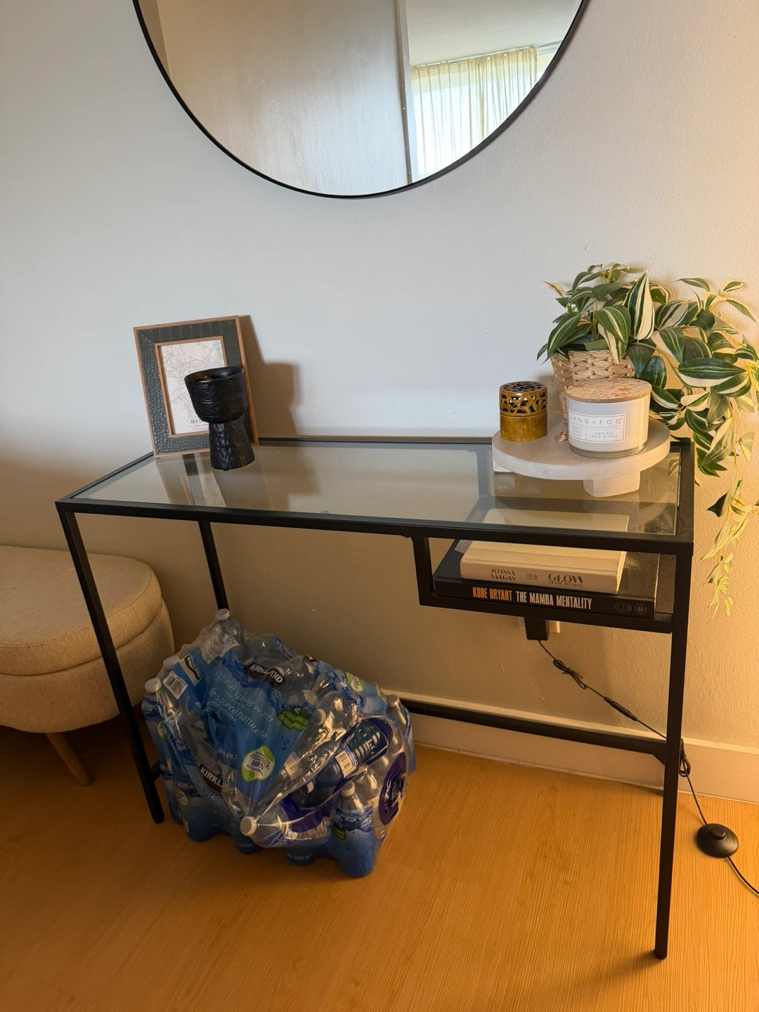 IKEA VITTSJÖ Laptop Table - Black/Glass