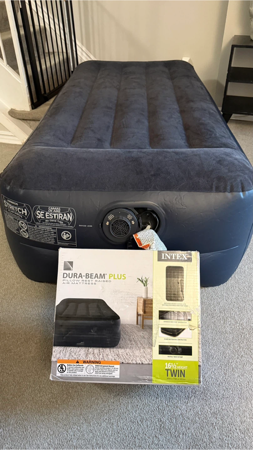 NEW 16” Twin Airbed, Built-in Electric Pump & Pillow