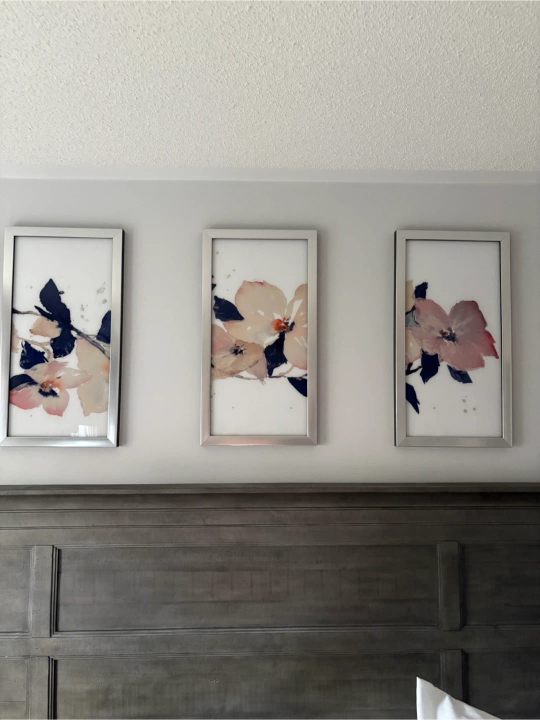 Framed Floral Artwork set of three lovely framed prints