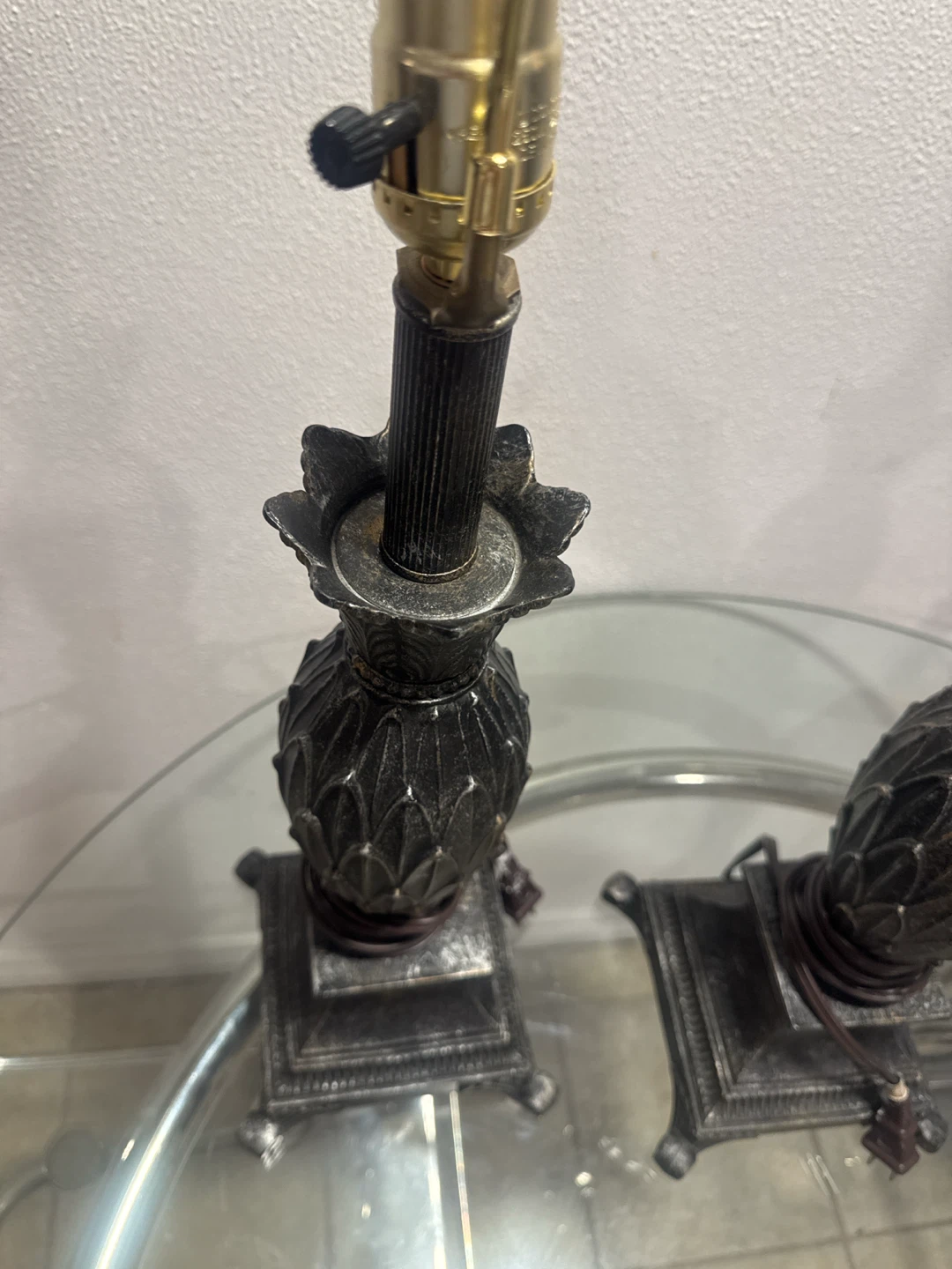 Pair of Decorative Pineapple Table Lamps - photo 3