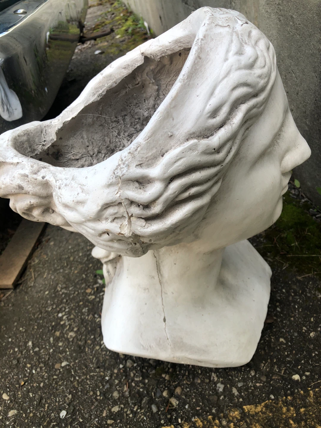 Large Roman Head Planter Garden Bust - photo 4