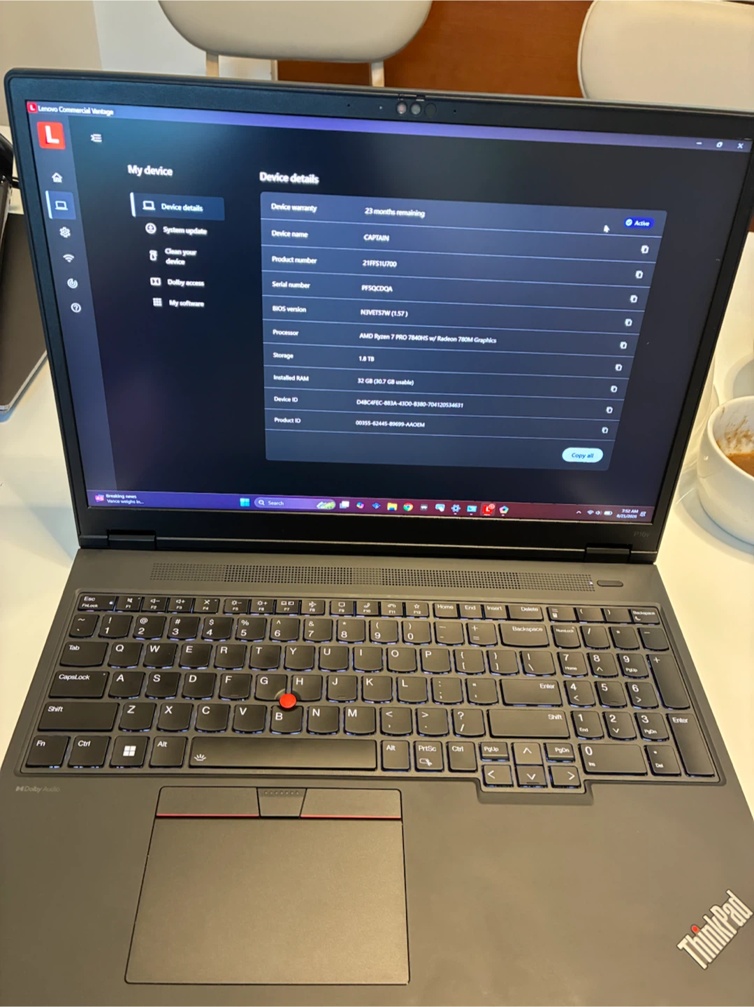 Lenovo ThinkPad P16s Gen 1 Mobile Workstation Laptop - photo 2