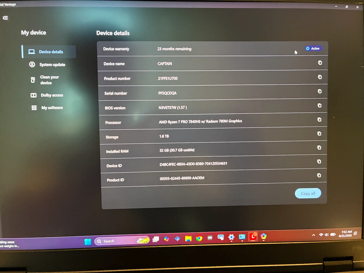 Lenovo ThinkPad P16s Gen 1 Mobile Workstation Laptop - photo 4