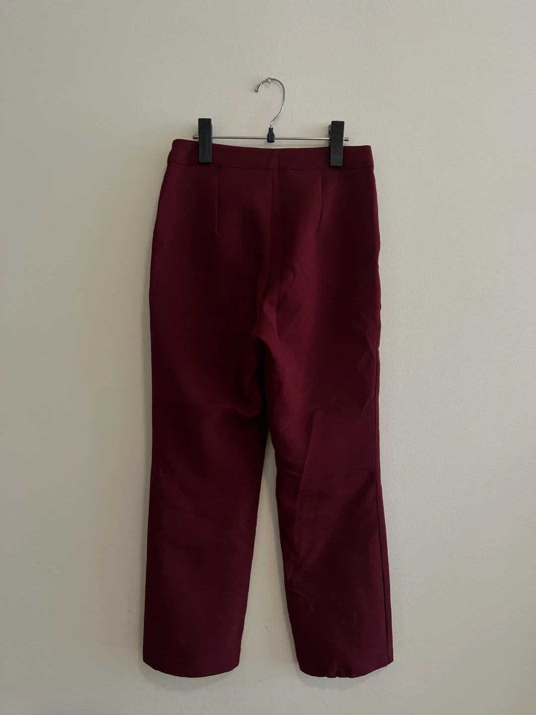 Burgundy high-waisted trousers - photo 2