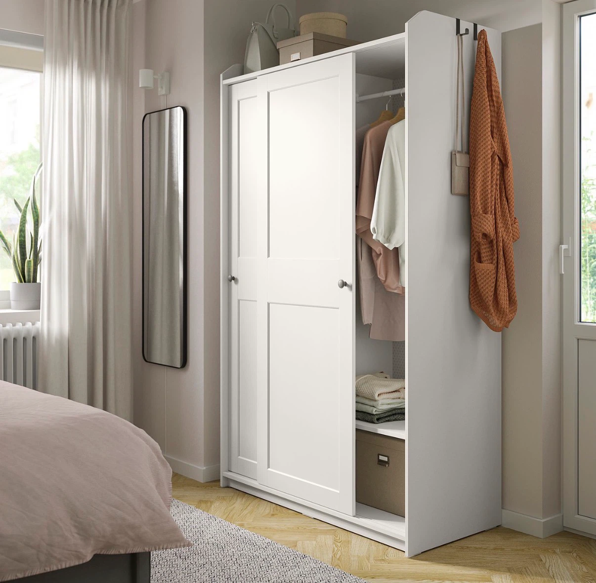 White Sliding Door Wardrobe - photo 4