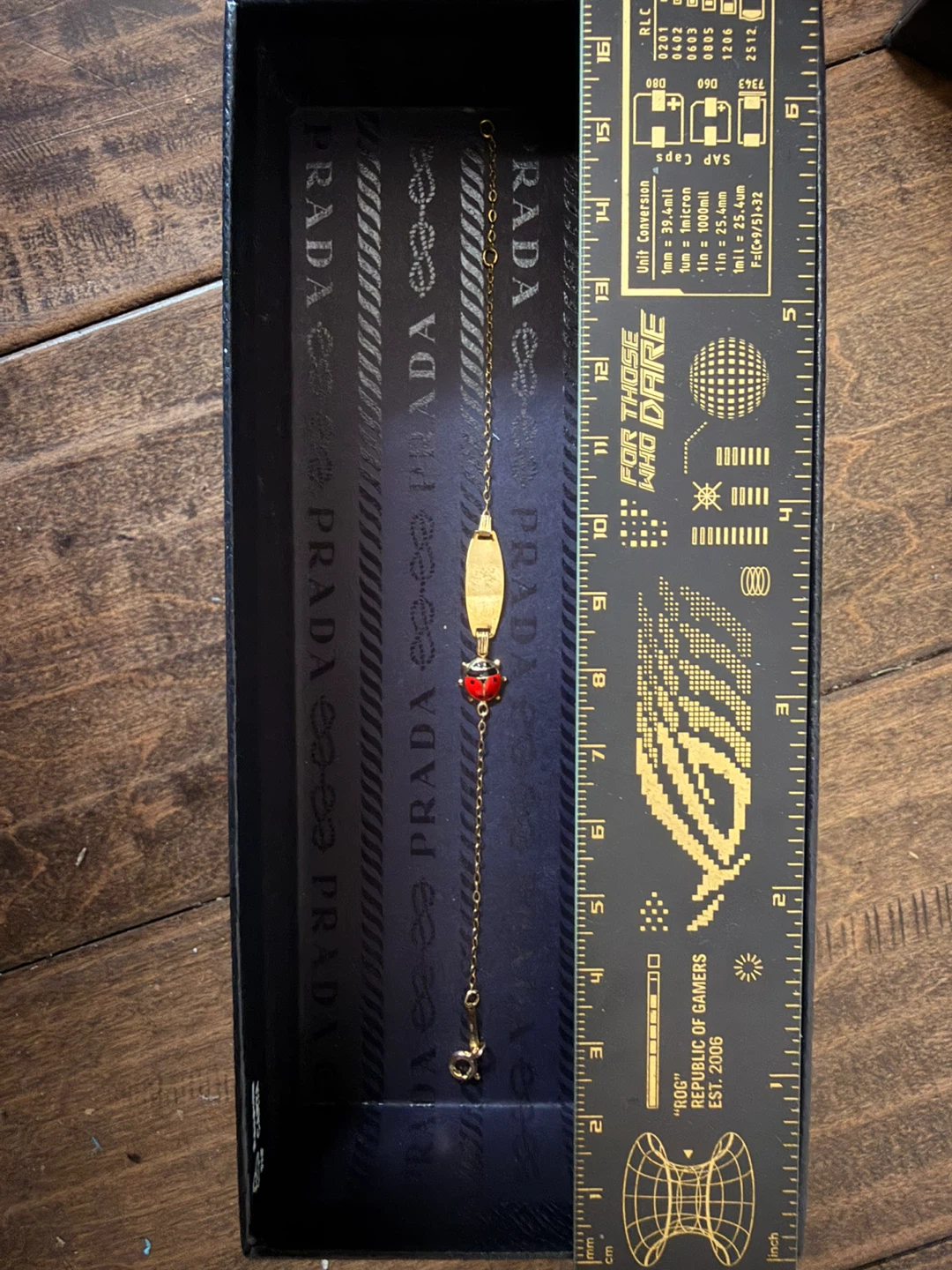 Gold 750 Ladybug child ID Bracelet - photo 2