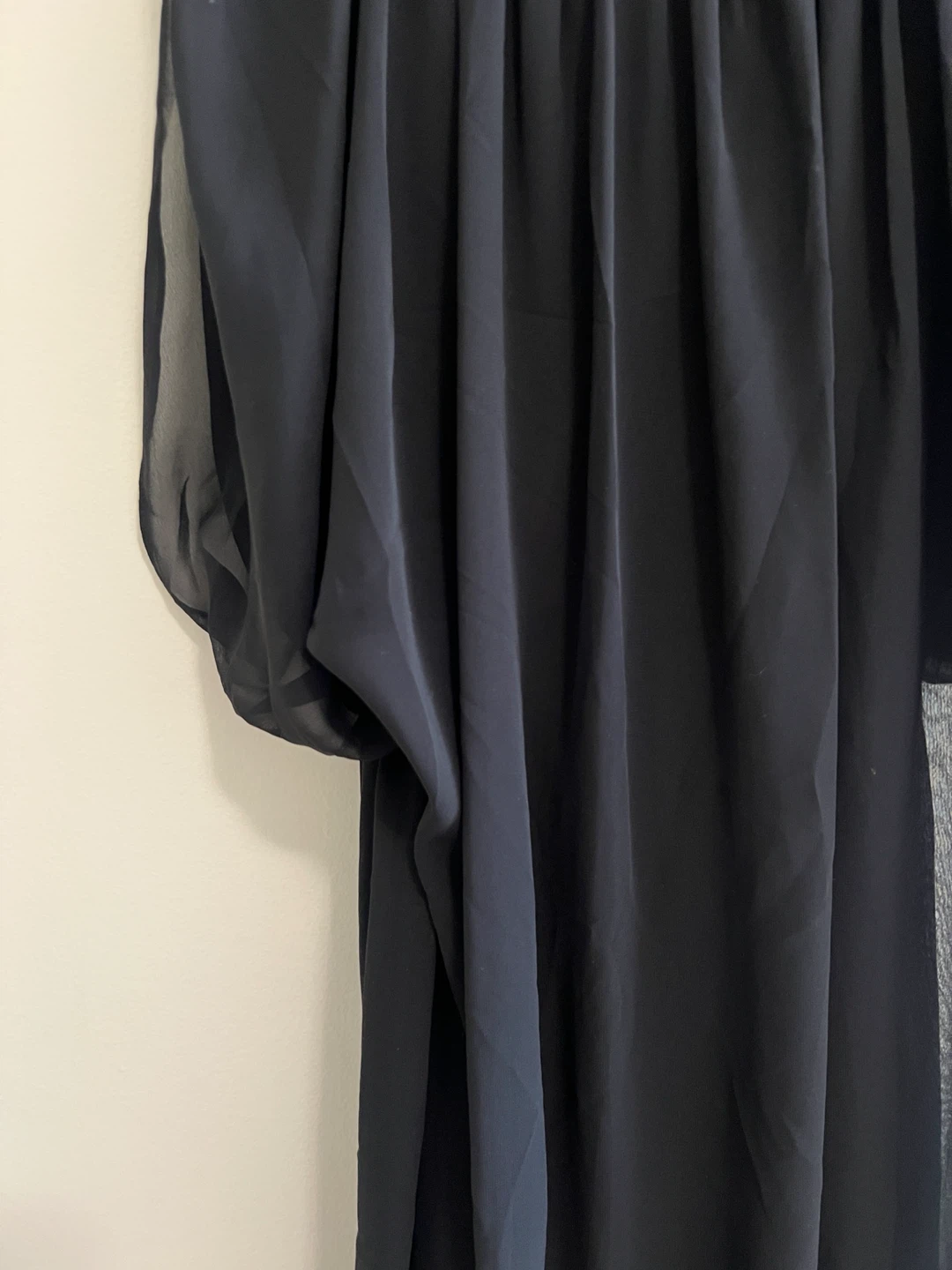 Black sleeveless chiffon midi dress - photo 2