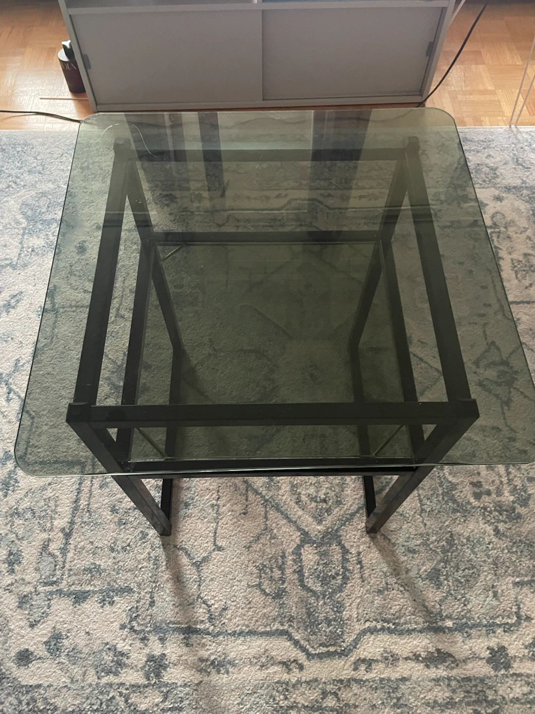 Glass Top metal Coffee Table - photo 2