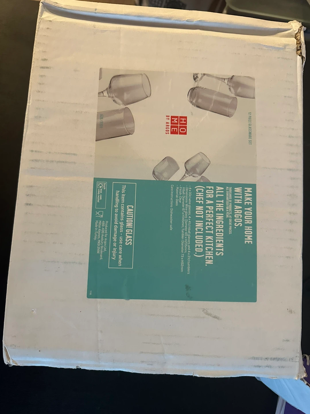 Argos Home 12-Piece Glassware Set – Brand New