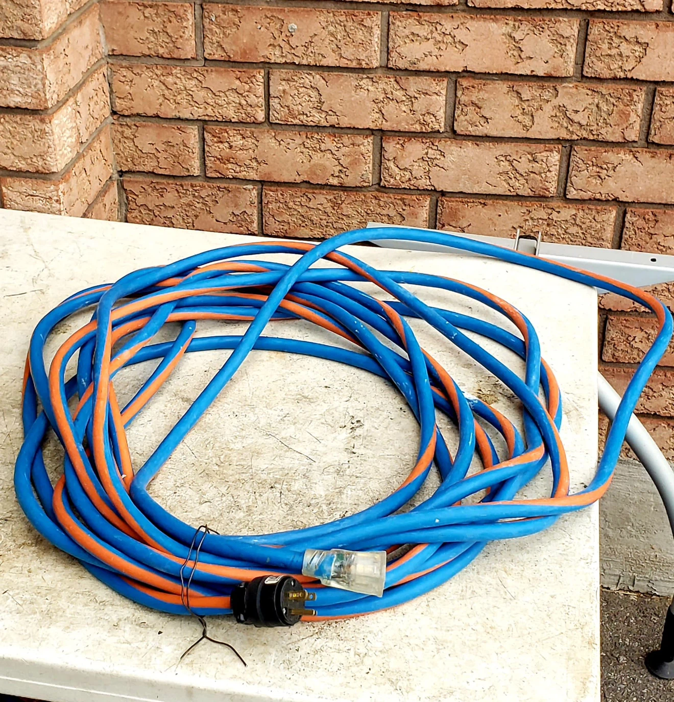 Blue and Orange Heavy Duty Extension Cord