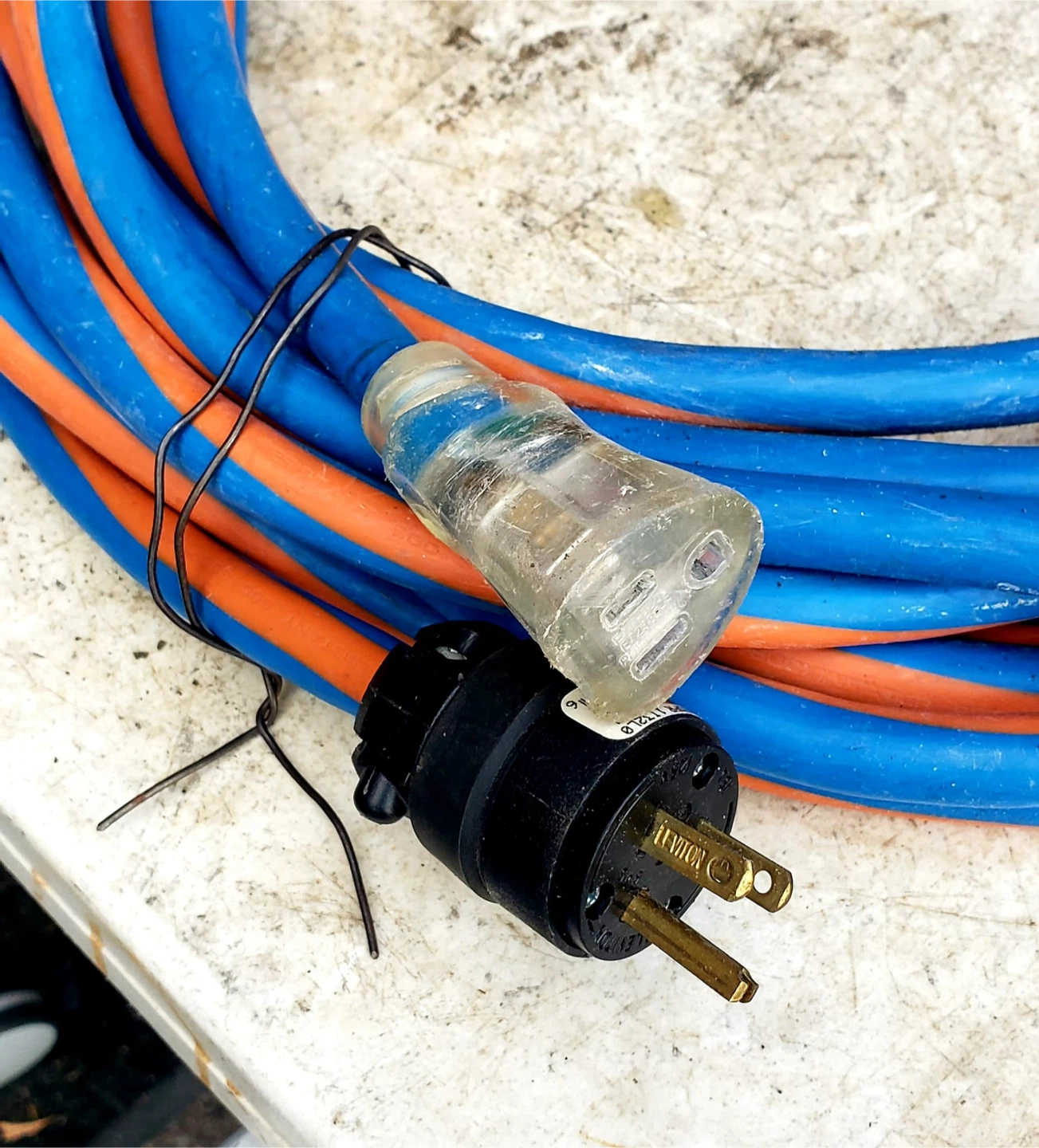 Blue and Orange Heavy Duty Extension Cord - photo 2