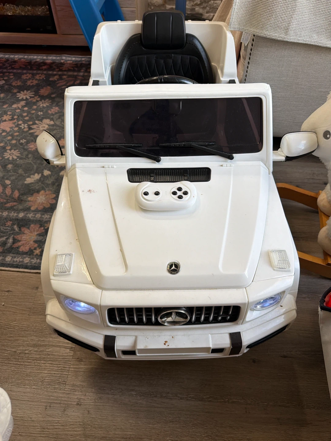 White Mercedes Benz G-Wagon Ride-On Car for Kids