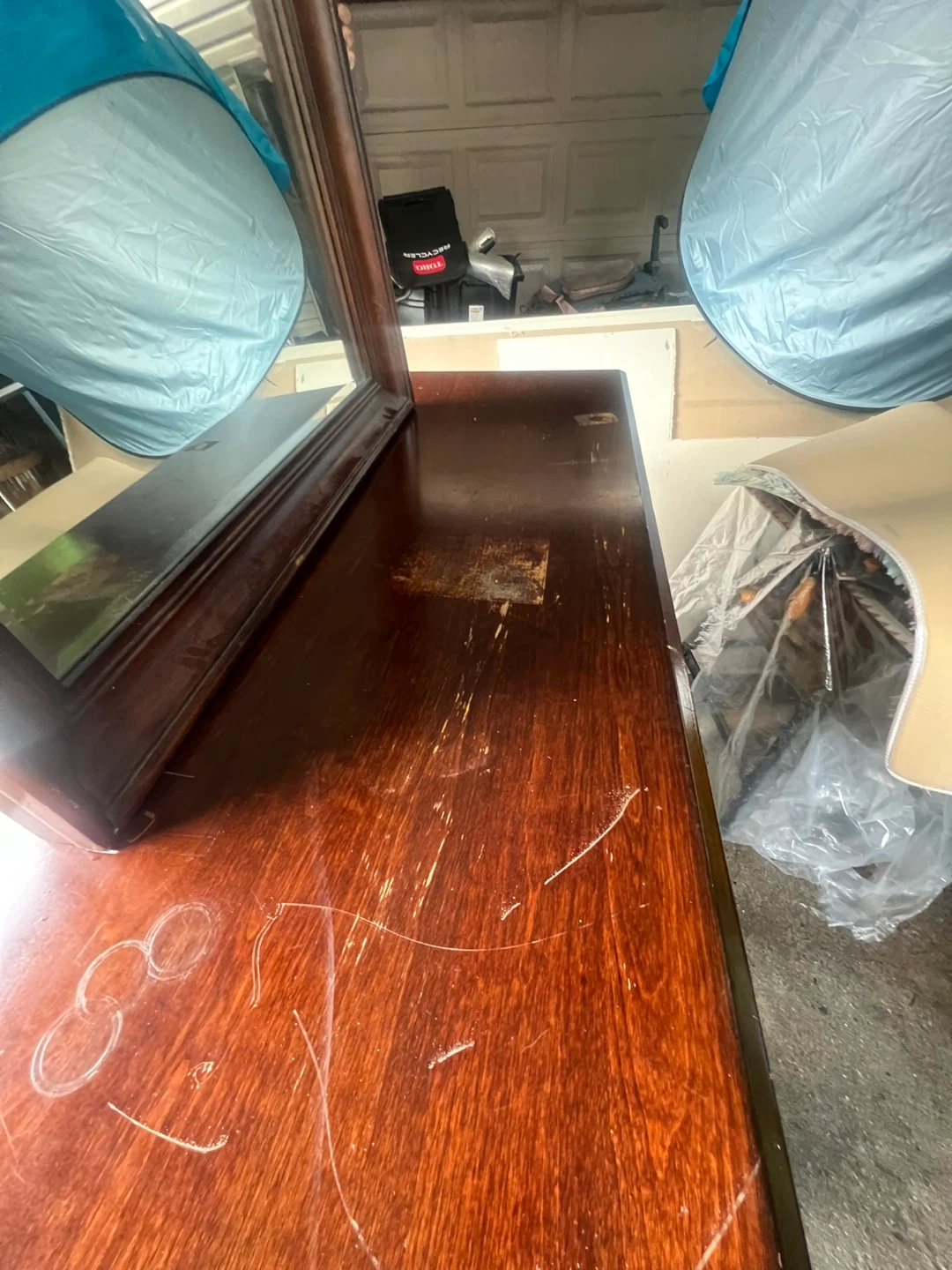 Wooden Dresser with Mirror - photo 3