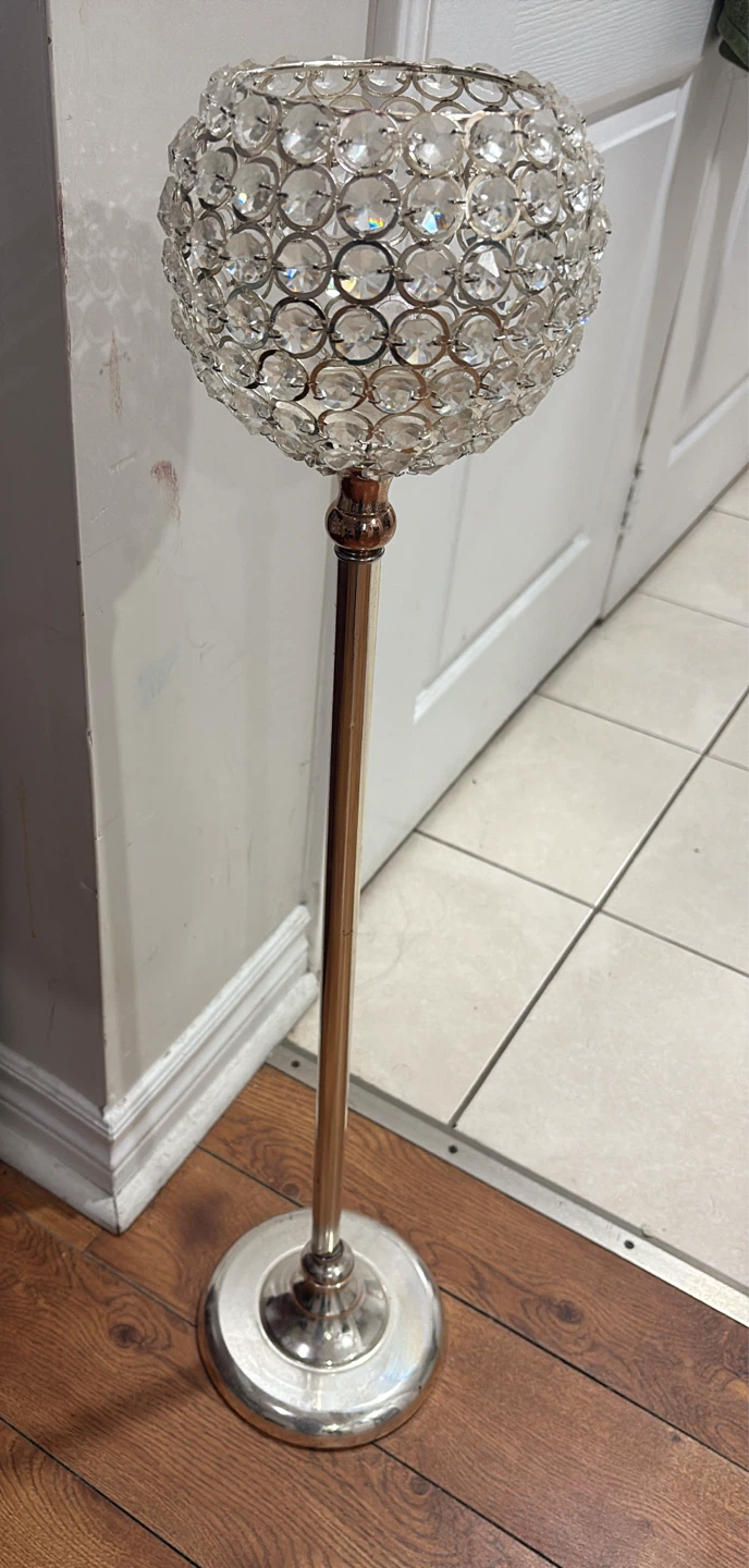 Crystal Beaded Floor Candelabra