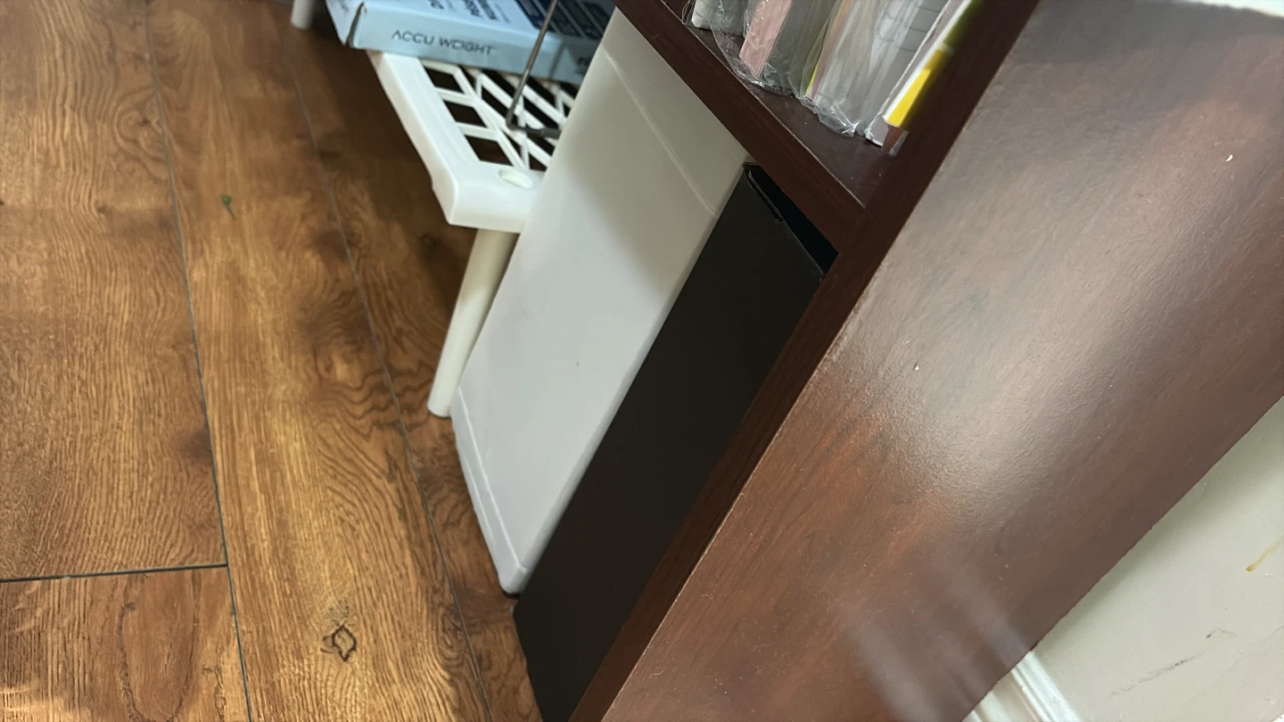 Dark Wood Desk Hutch with Storage - photo 2