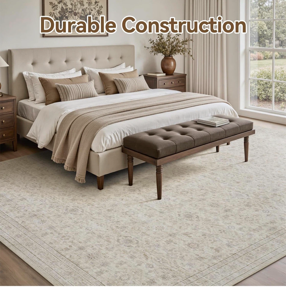 8x10 Machine Washable Distressed Pattern Area Rug - photo 3