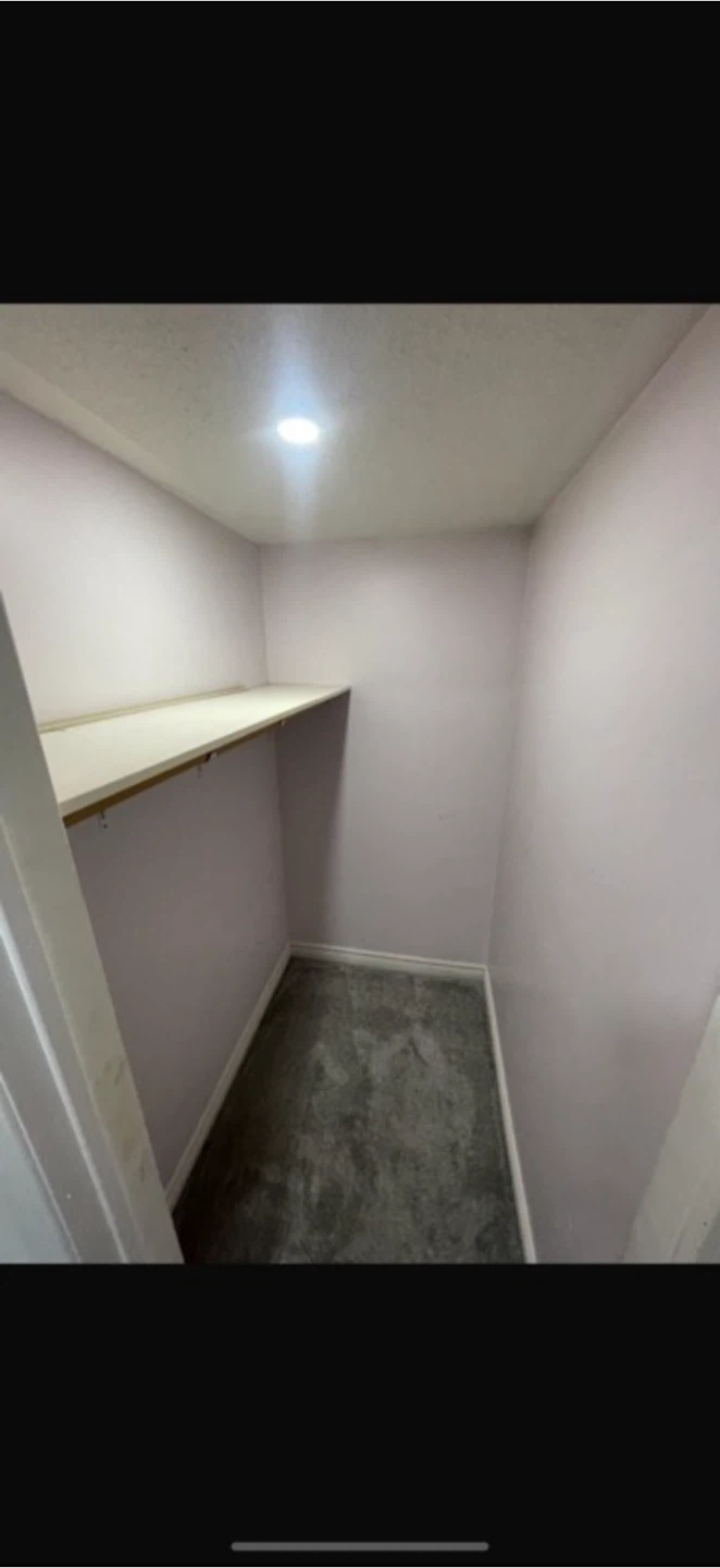 Empty closet with shelf and hanging rod - photo 3