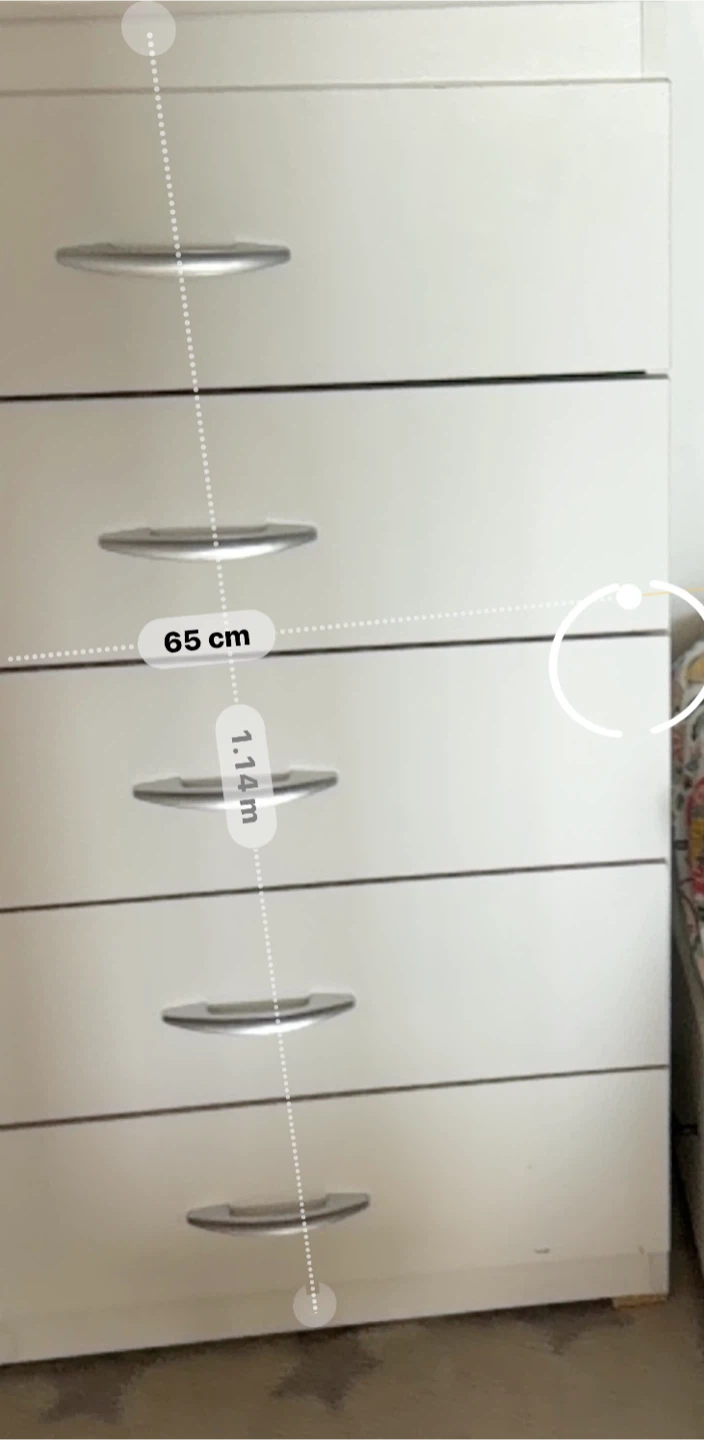 White 5-Drawer Dresser - photo 3