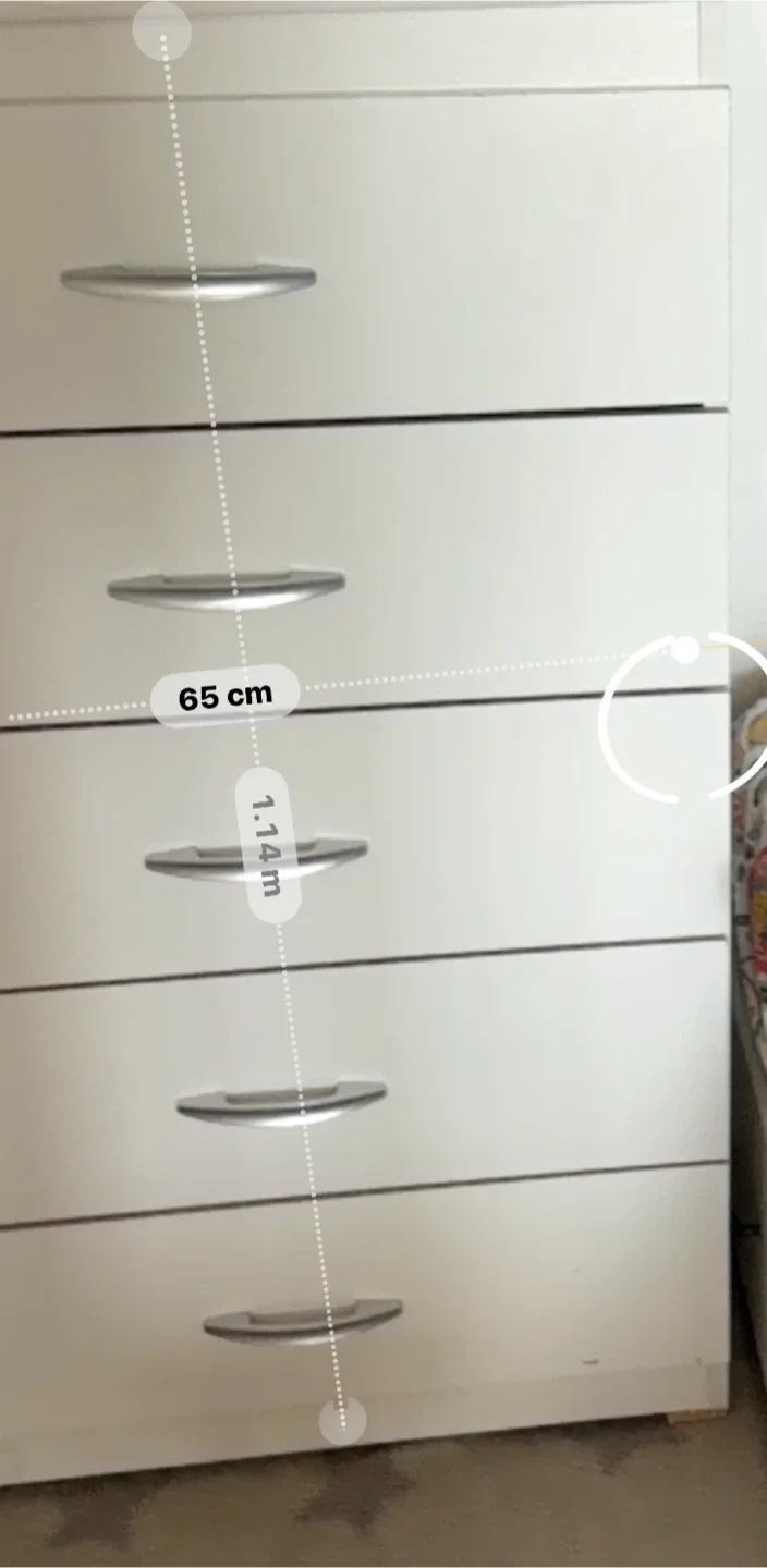 White 5-Drawer Dresser - photo 3