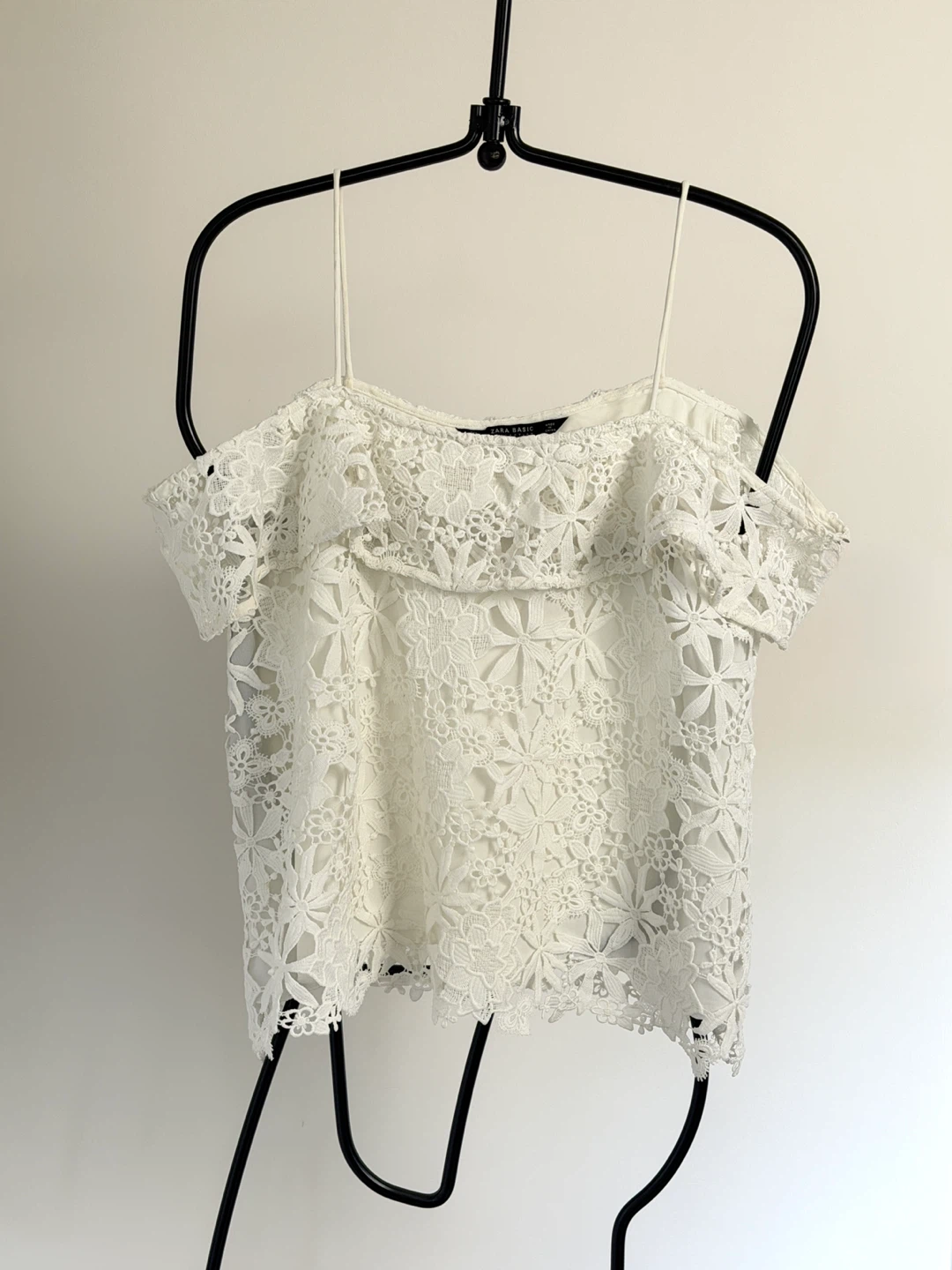 Zara White Lace Top