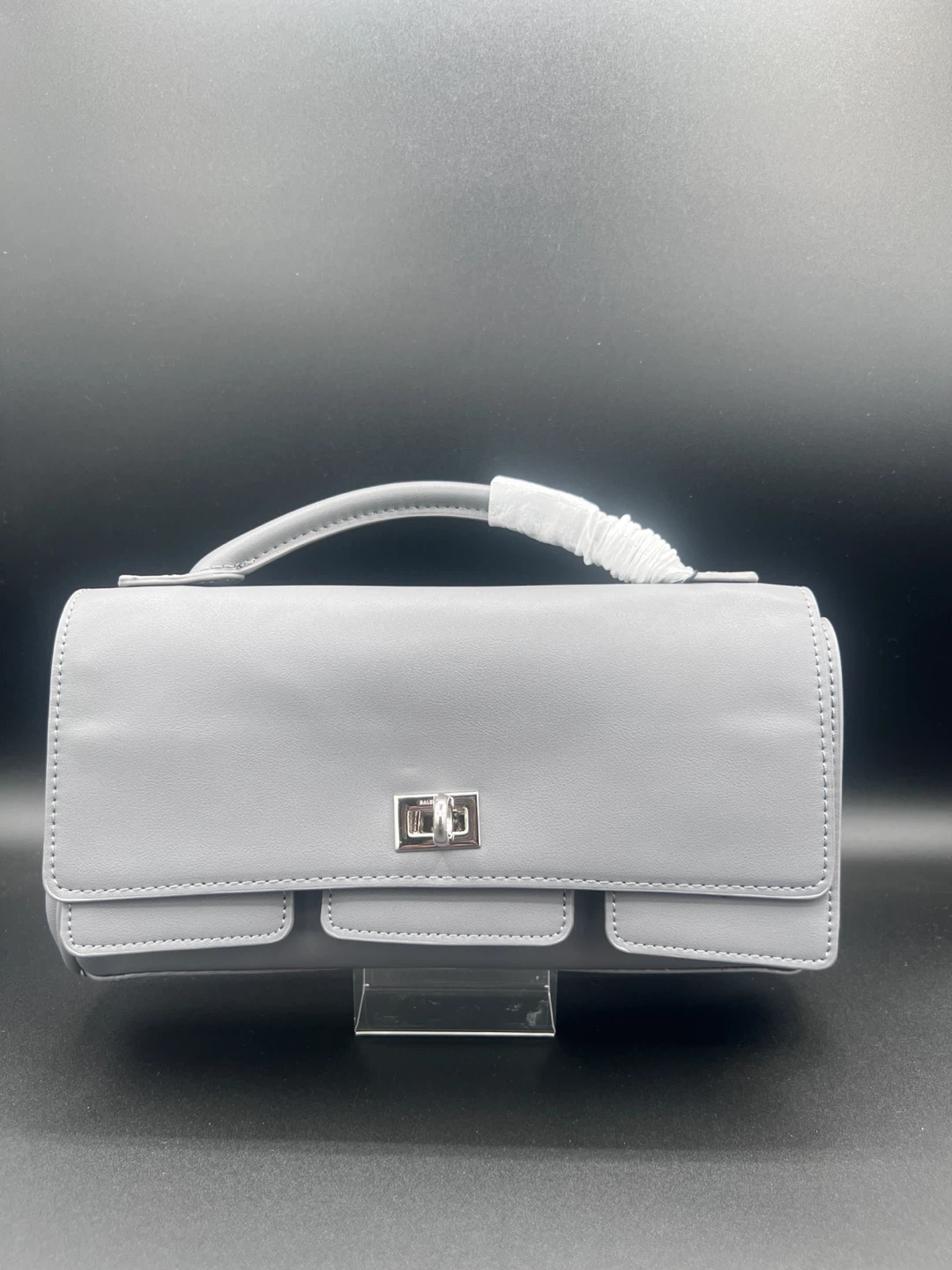 Balenciaga Paris Grey Leather Shoulder Bag