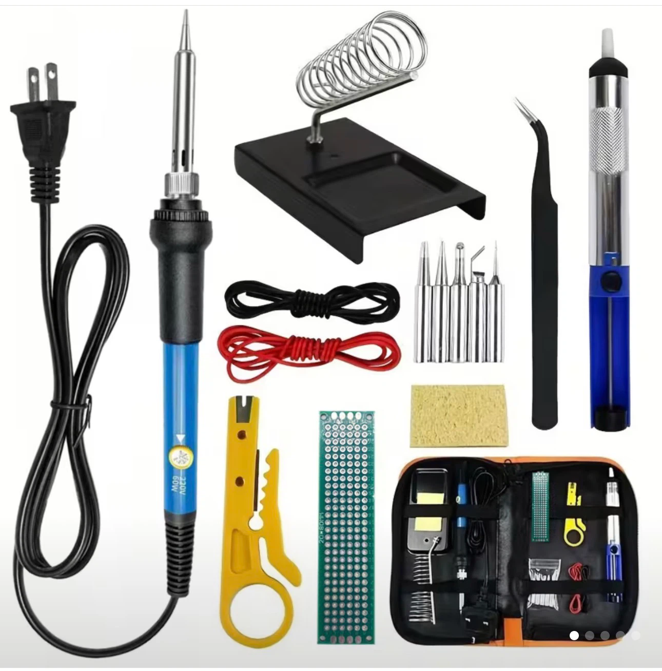 60W Soldering Kit, 110V US Standard Electronic Soldering Kit