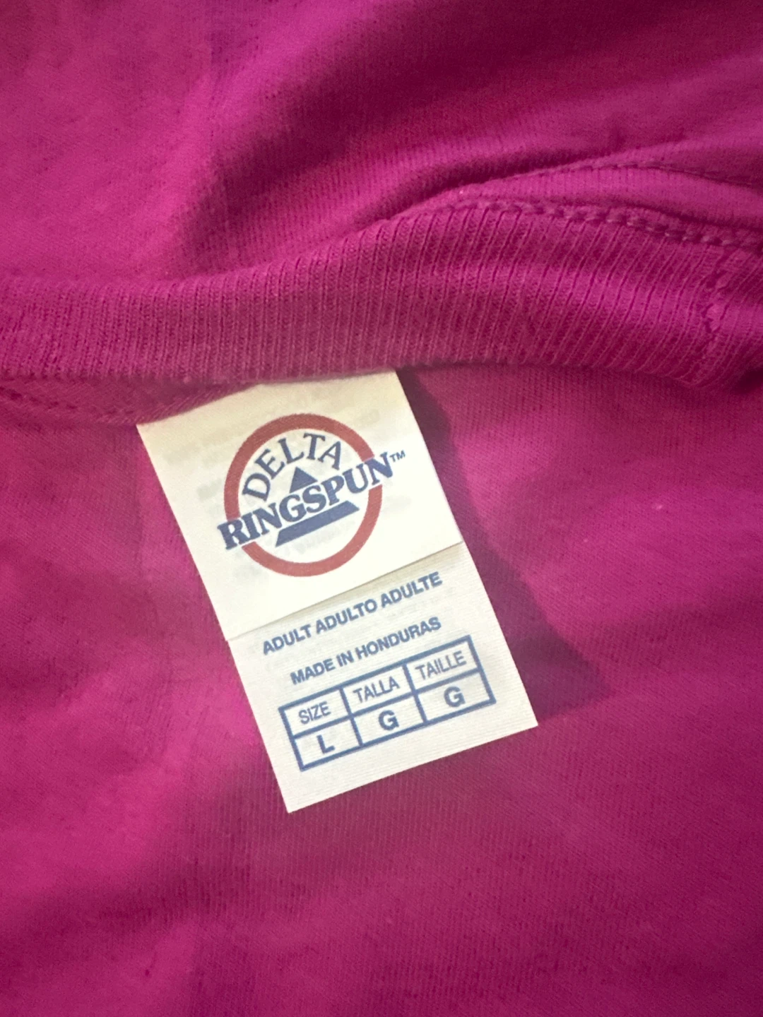Delta Ringspun T-Shirt - Pink - Large - photo 2