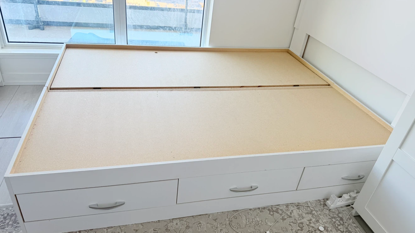 White Bed Frame with Storage Drawers - photo 4