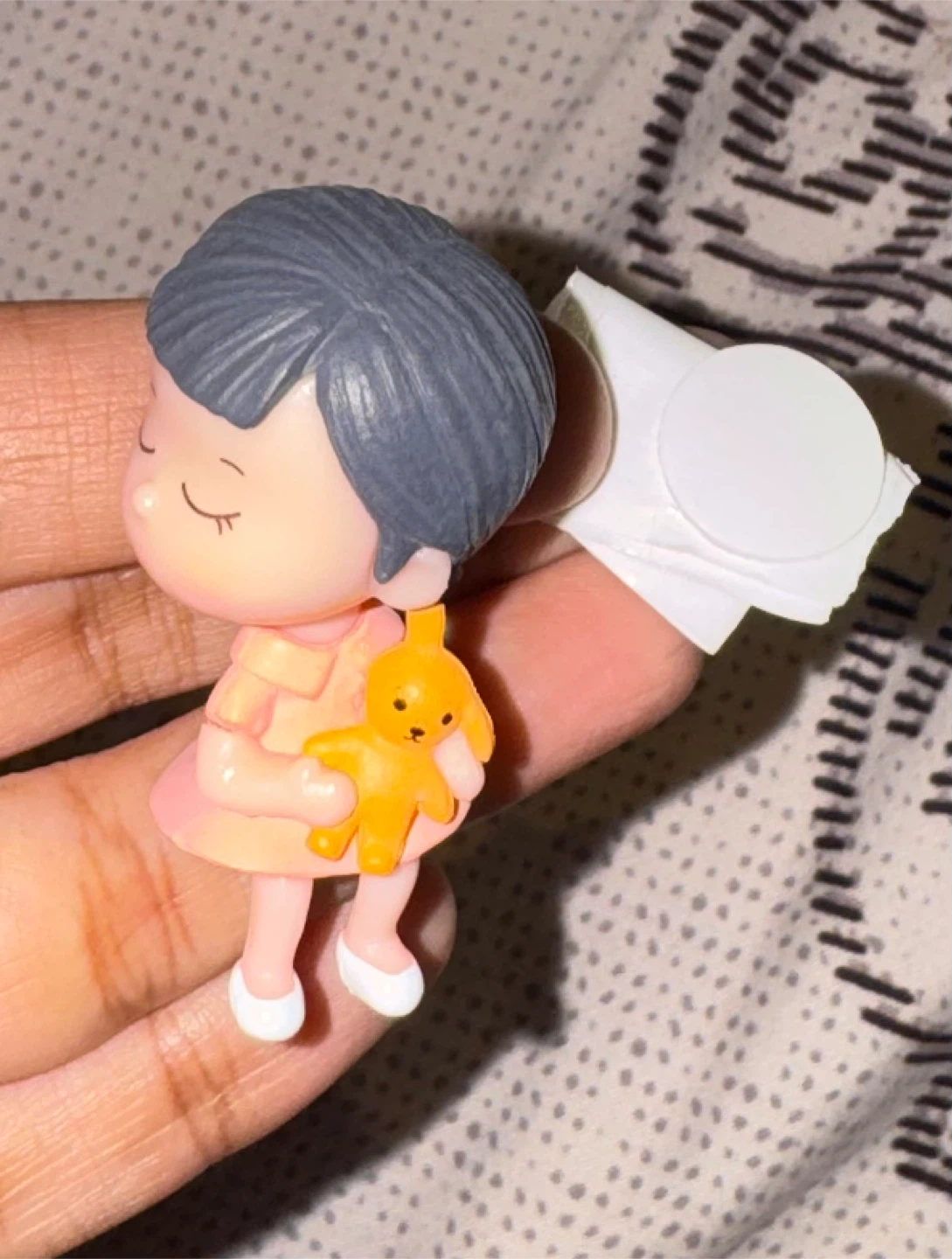 Cute Girl with Bunny Figurine