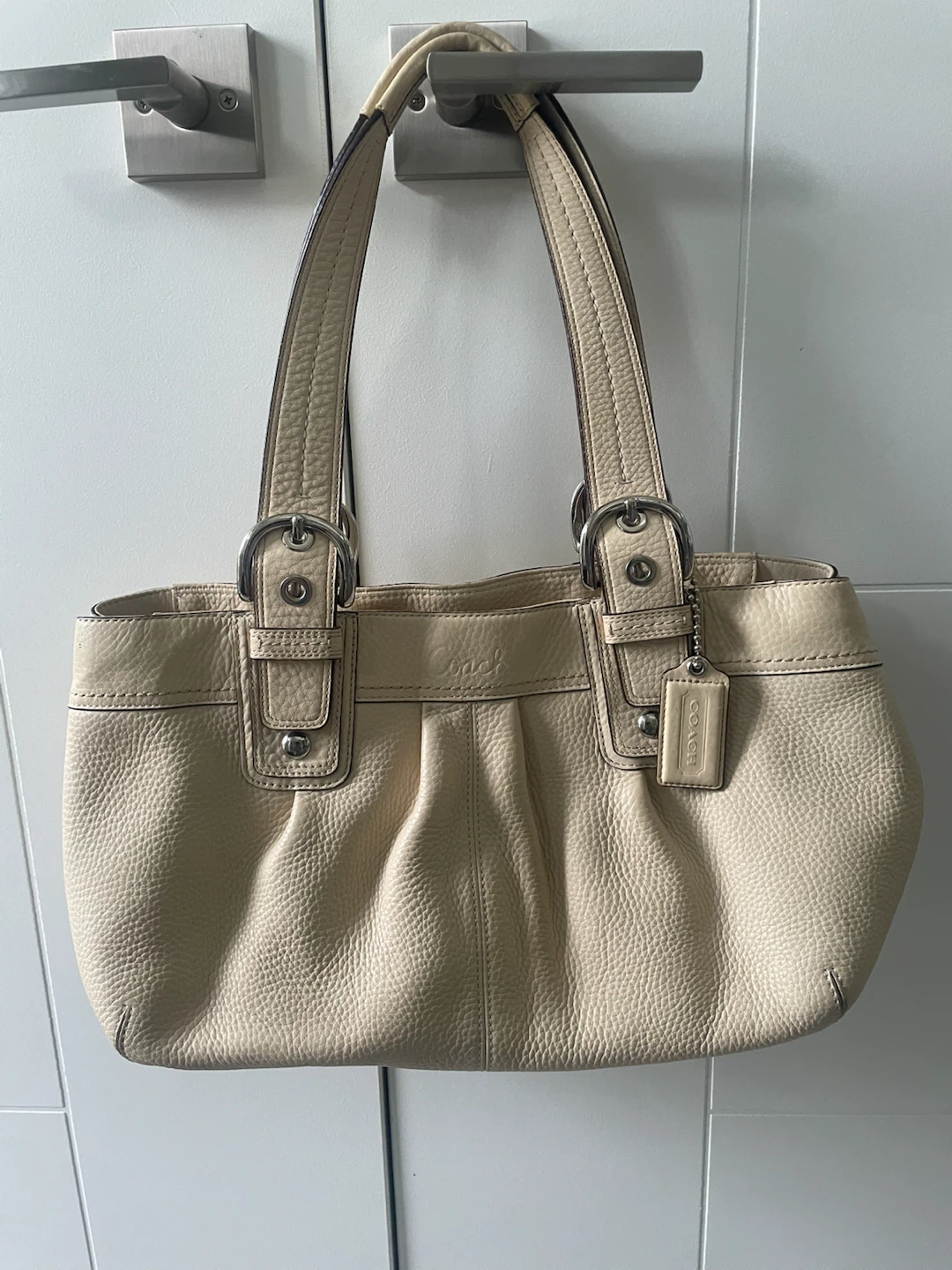 Coach Cream Leather Handbag