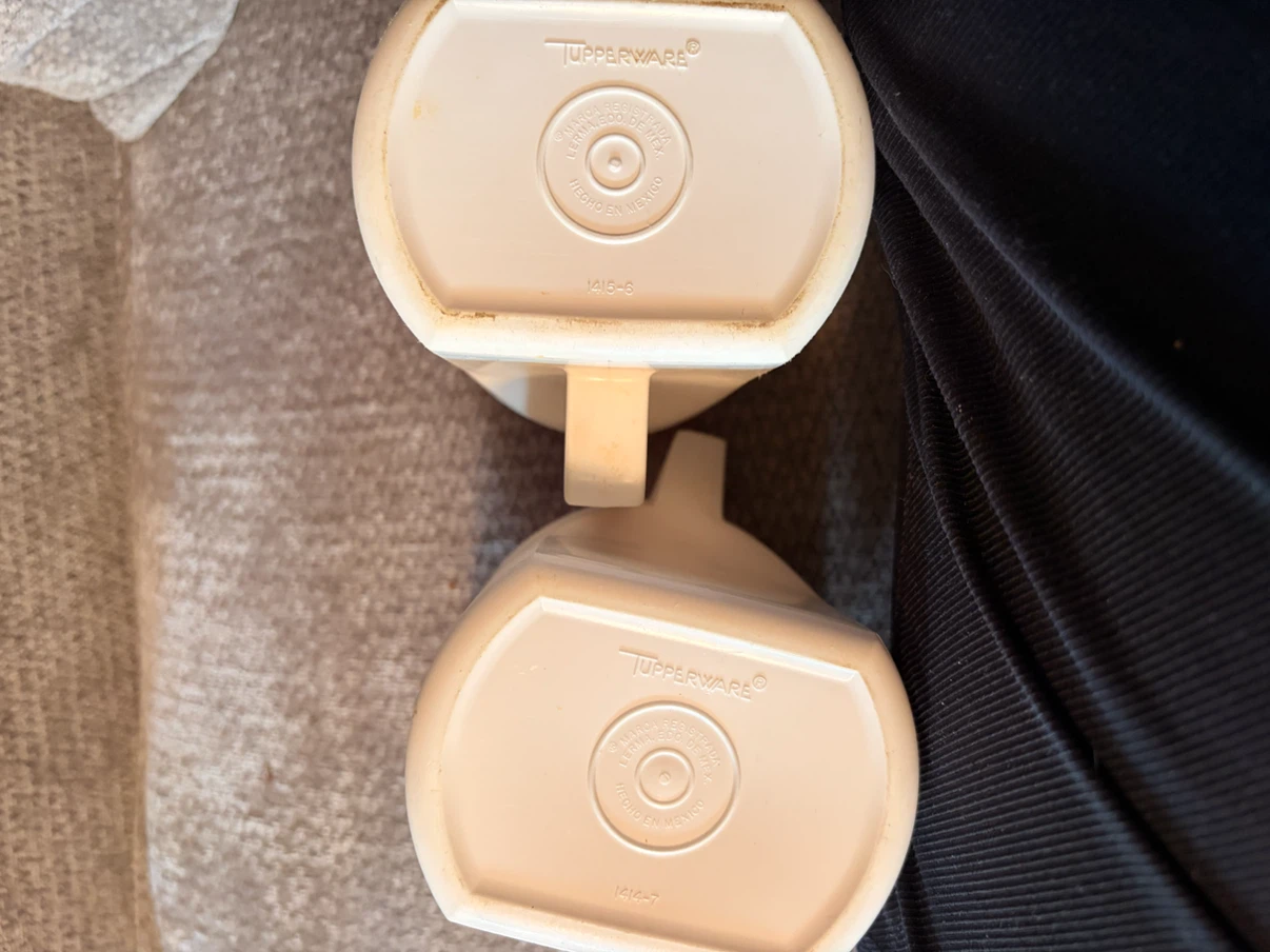 Tupperware Sugar and Creamer Set - White and Orange - photo 3